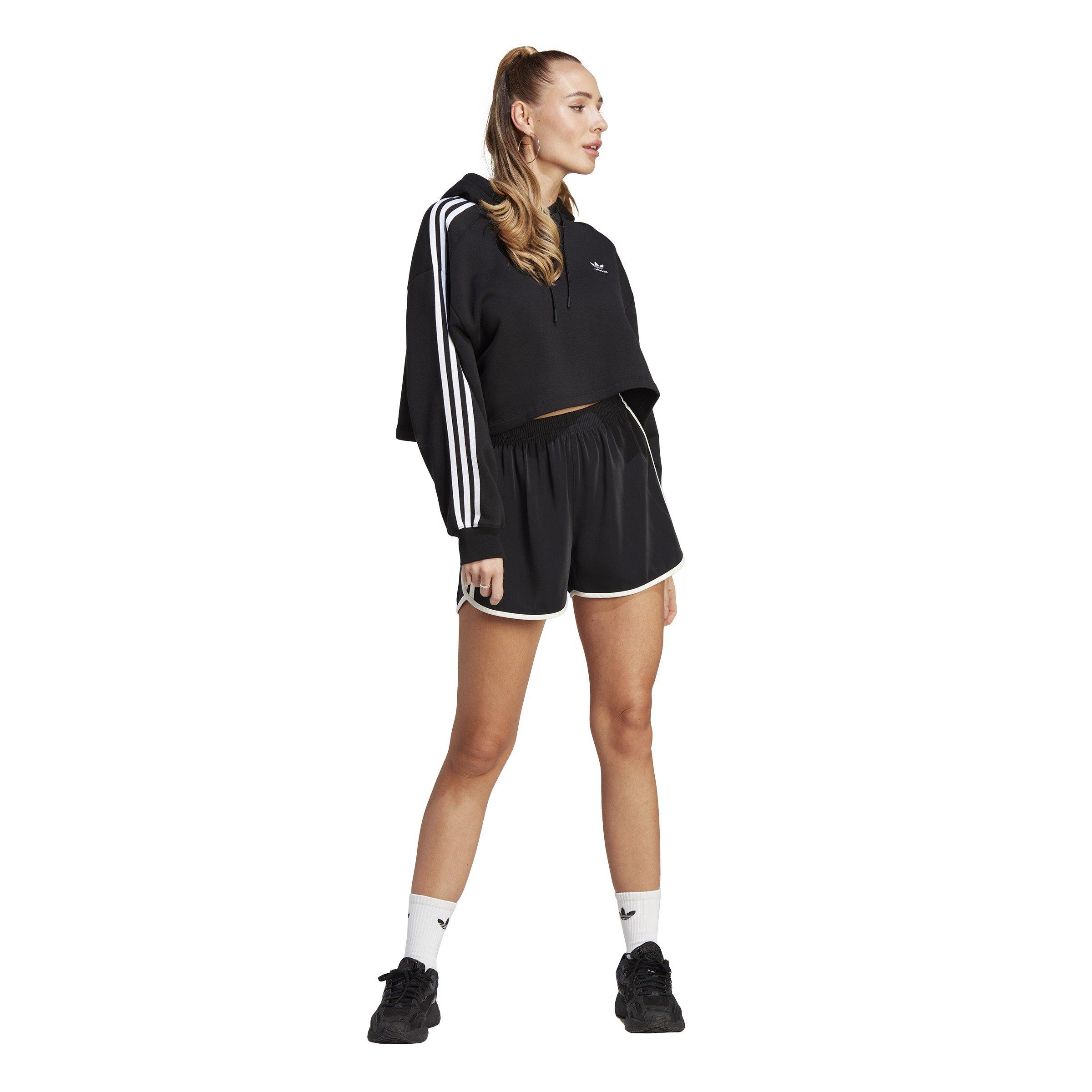 Black - adidas Originals - Women's Cropped Hoodie - 5