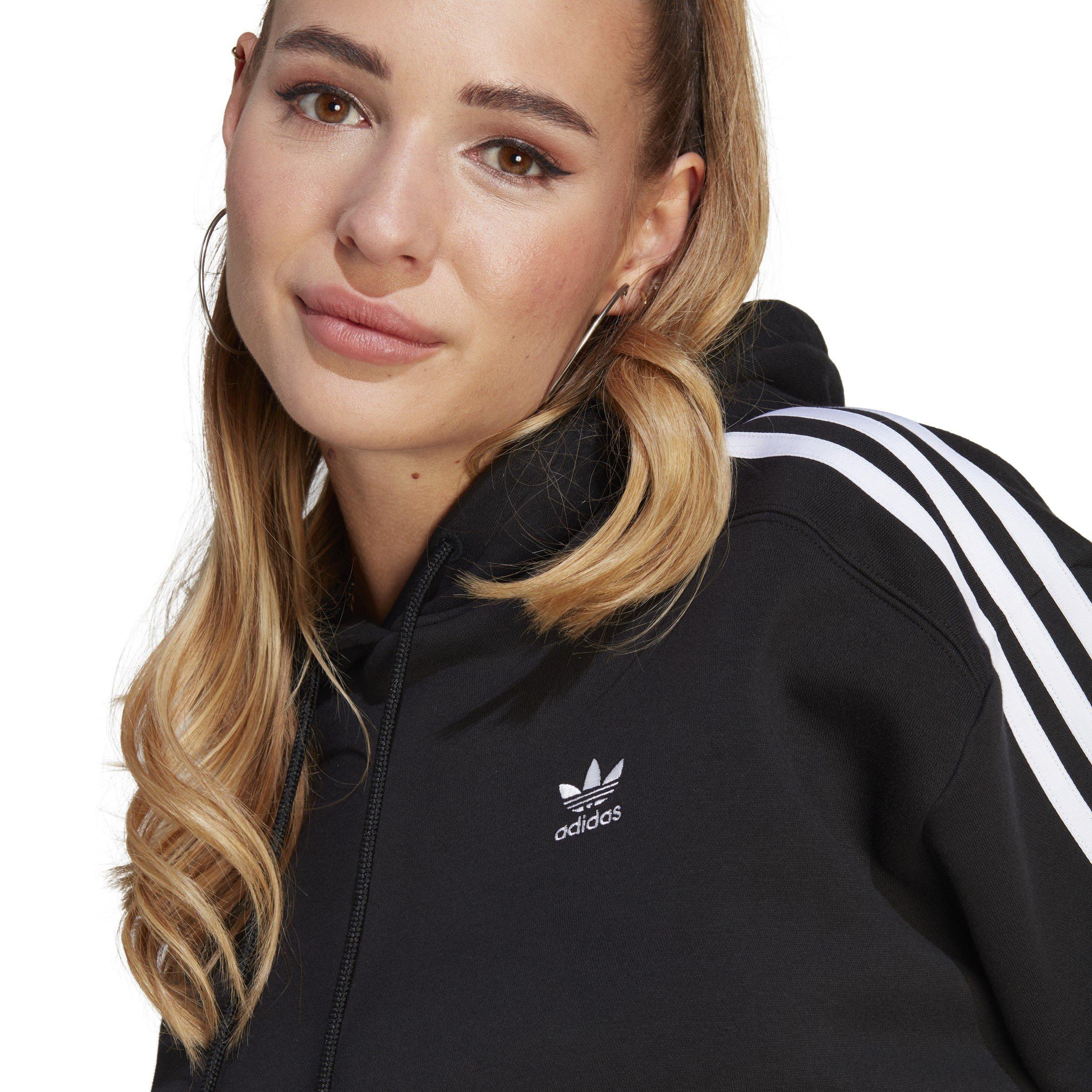 Black - adidas Originals - Women's Cropped Hoodie - 6