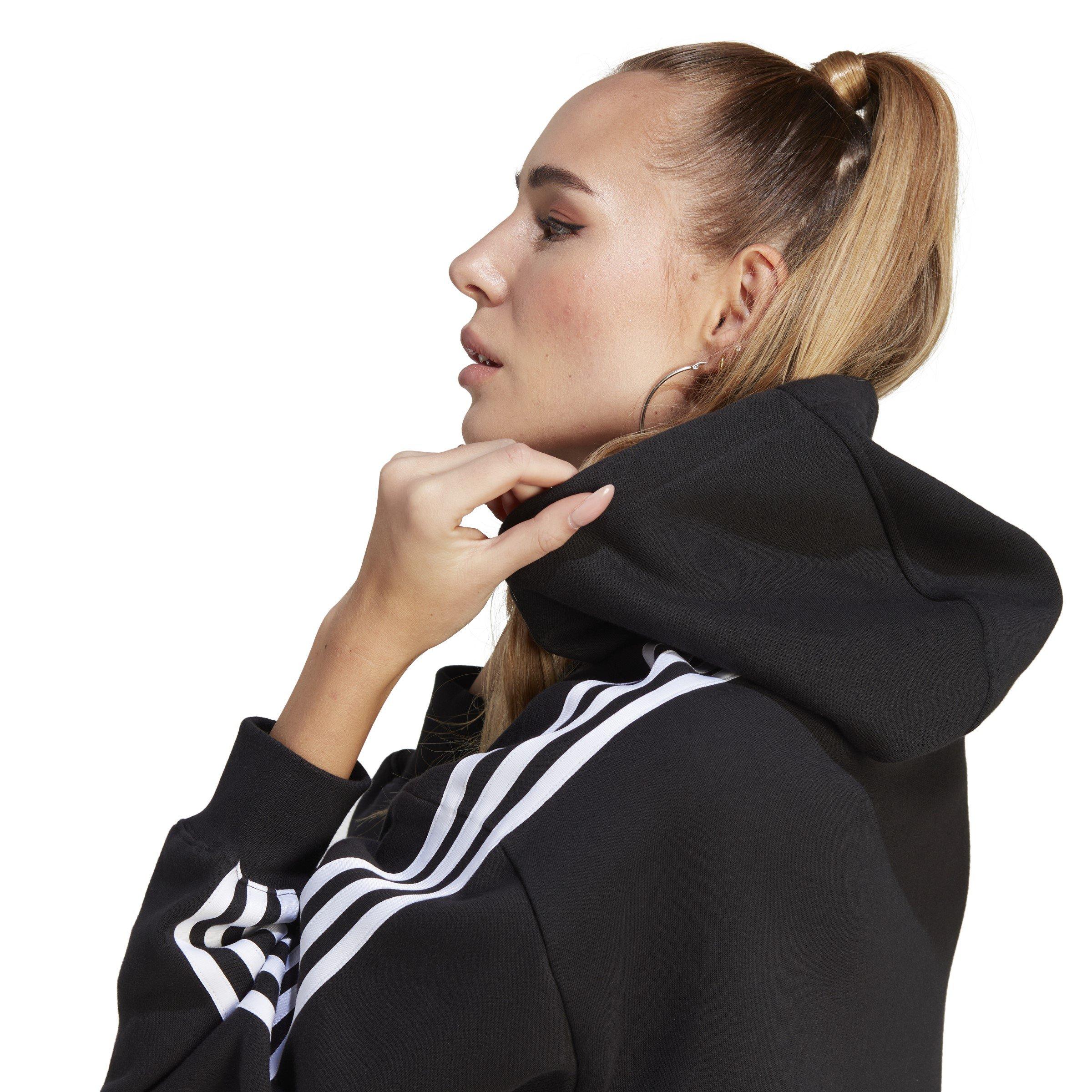 Black - adidas Originals - Women's Cropped Hoodie - 7