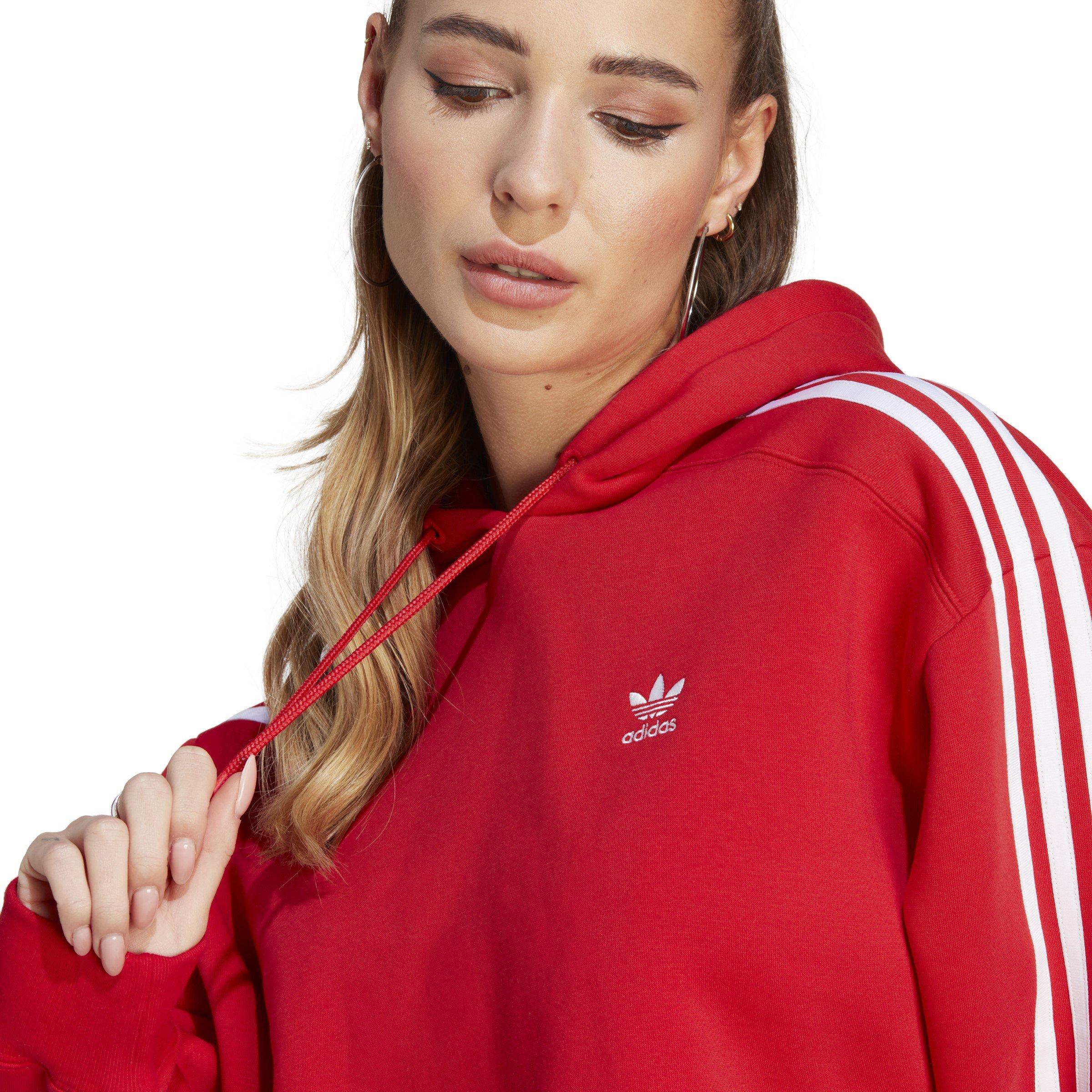 Red - adidas Originals - Women's Cropped Hoodie - 6