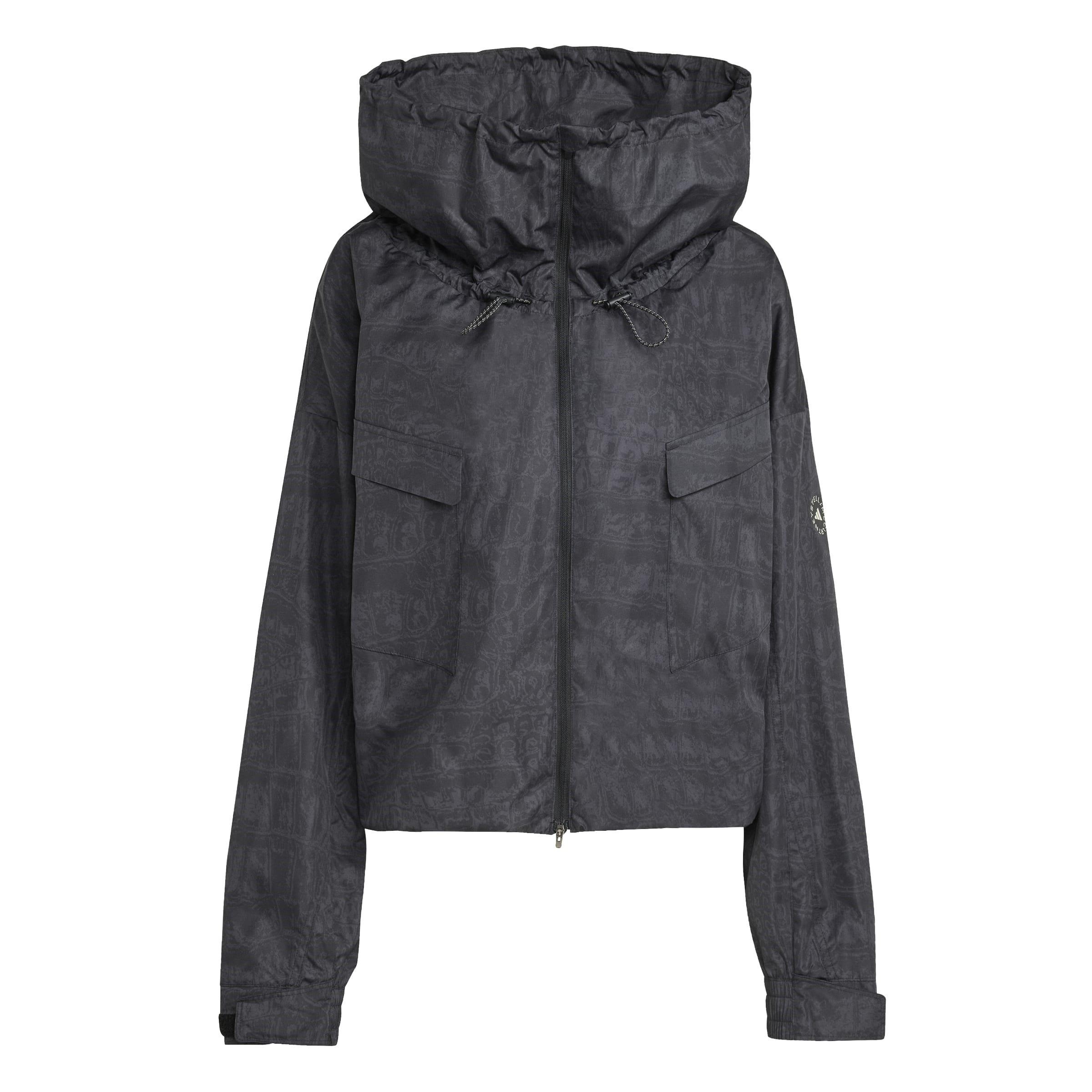 Black Utility - adidas by Stella McCartney - Women's Lightweight Weather Resistant Windbreaker - 1