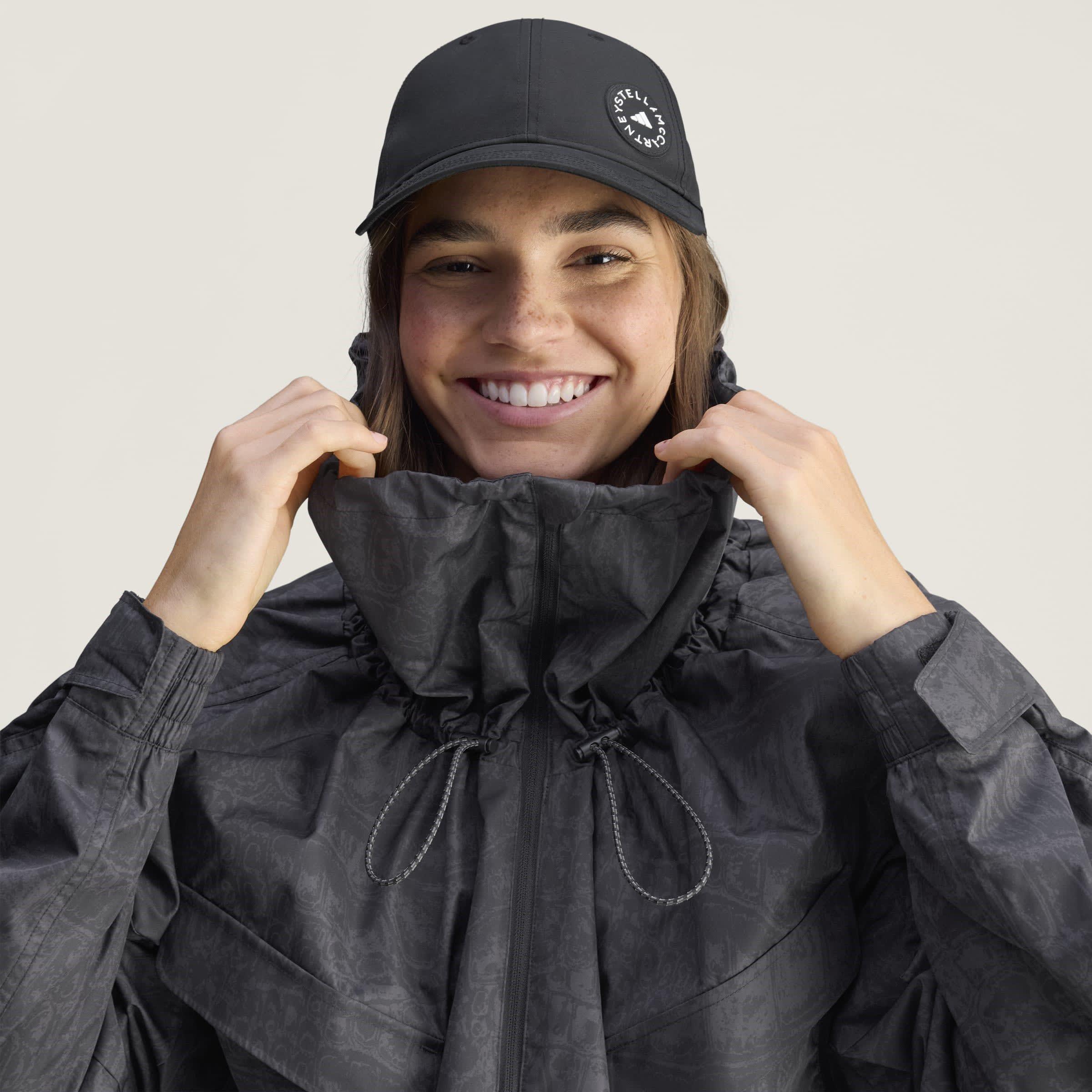 Black Utility - adidas by Stella McCartney - Women's  Lightweight Weather-Resistant Windbreaker - 5