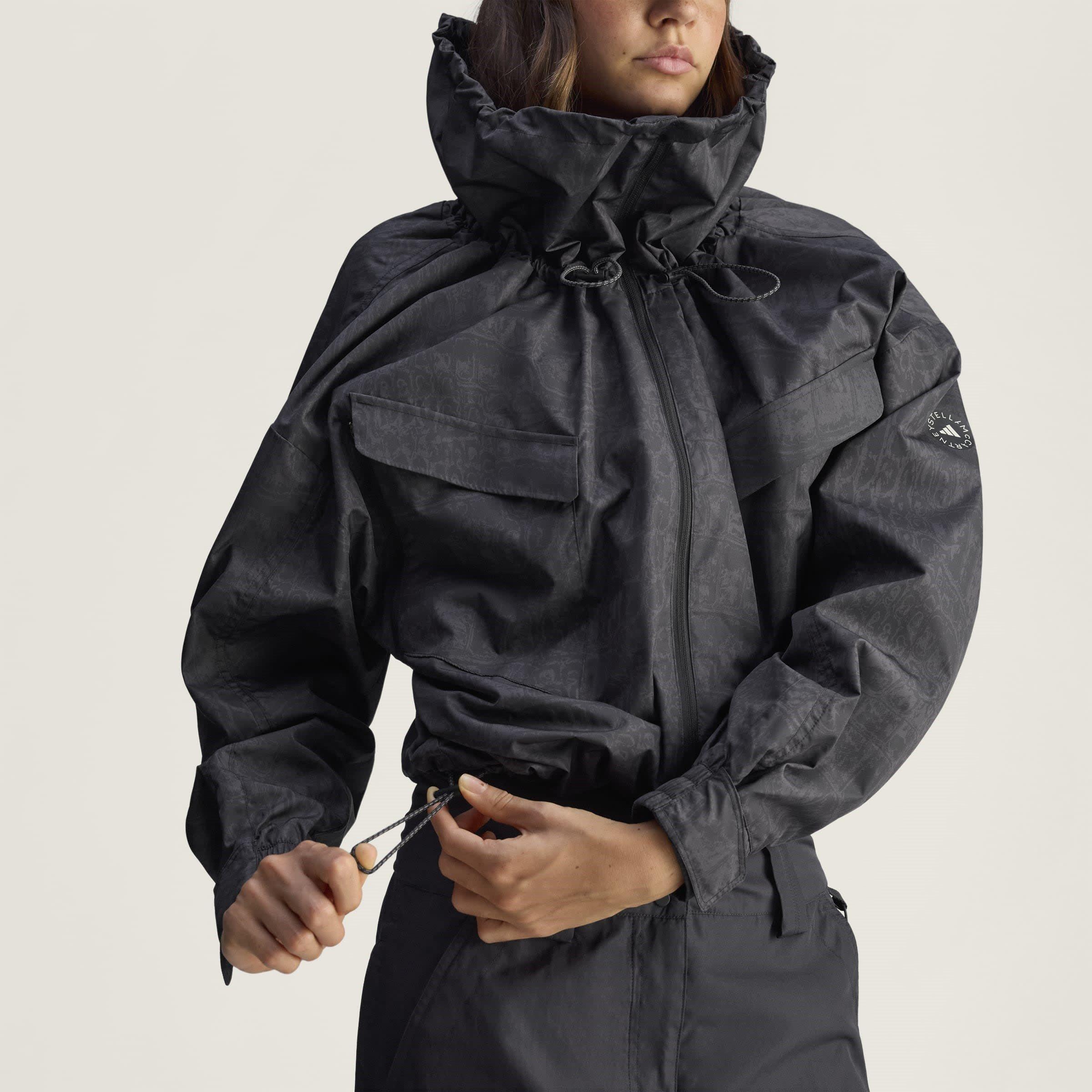 Black Utility - adidas by Stella McCartney - Women's  Lightweight Weather-Resistant Windbreaker - 10