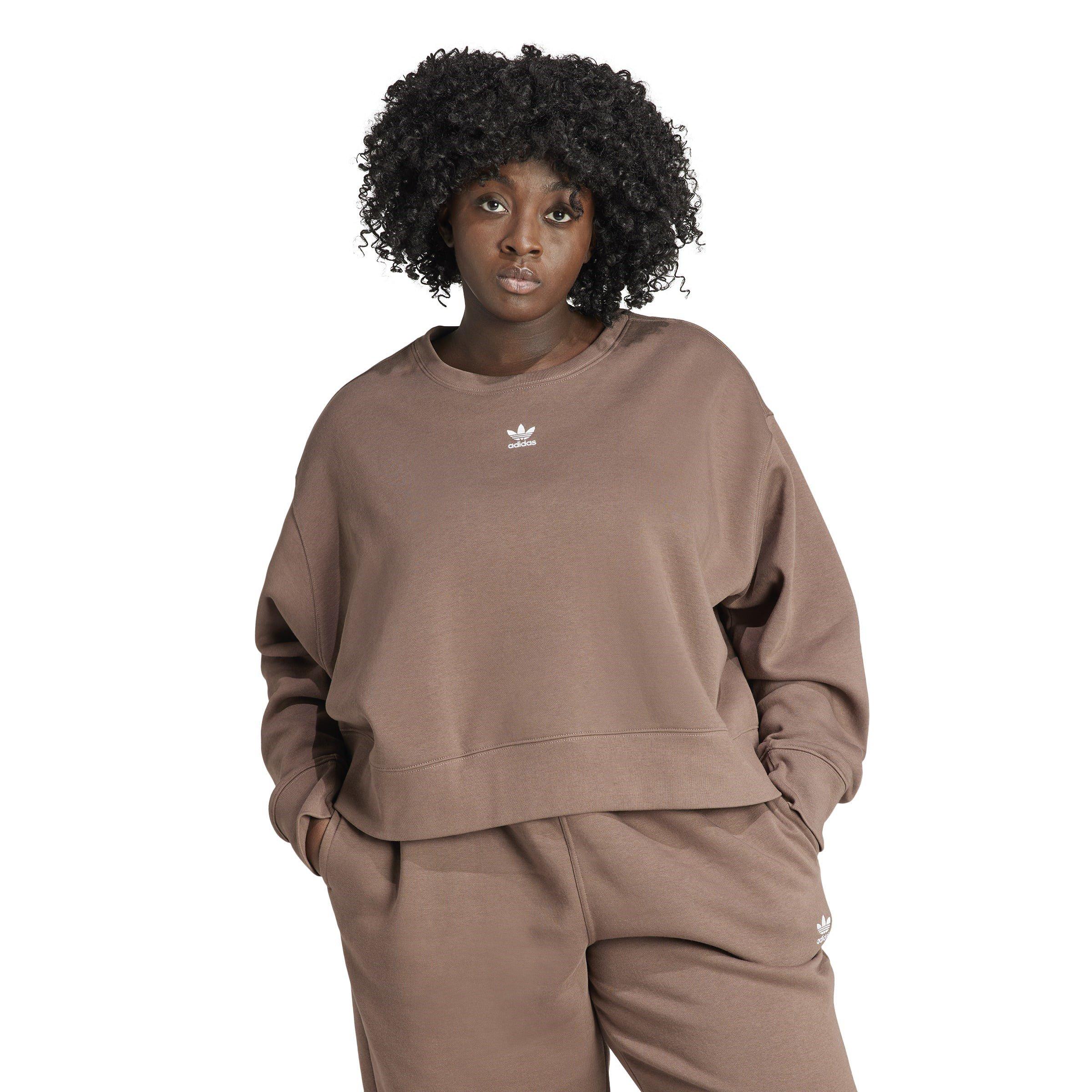 Marrone - adidas Originals - Adicolor Essentials Crew Sweatshirt (Plus Size) Womens - 2