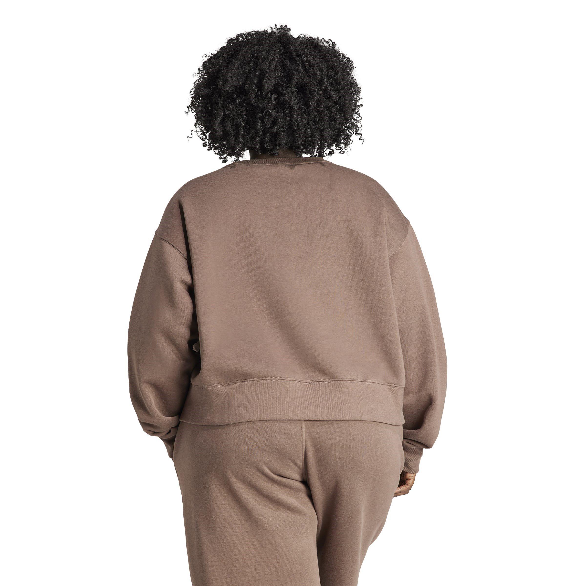 Marrone - adidas Originals - Adicolor Essentials Crew Sweatshirt (Plus Size) Womens - 3