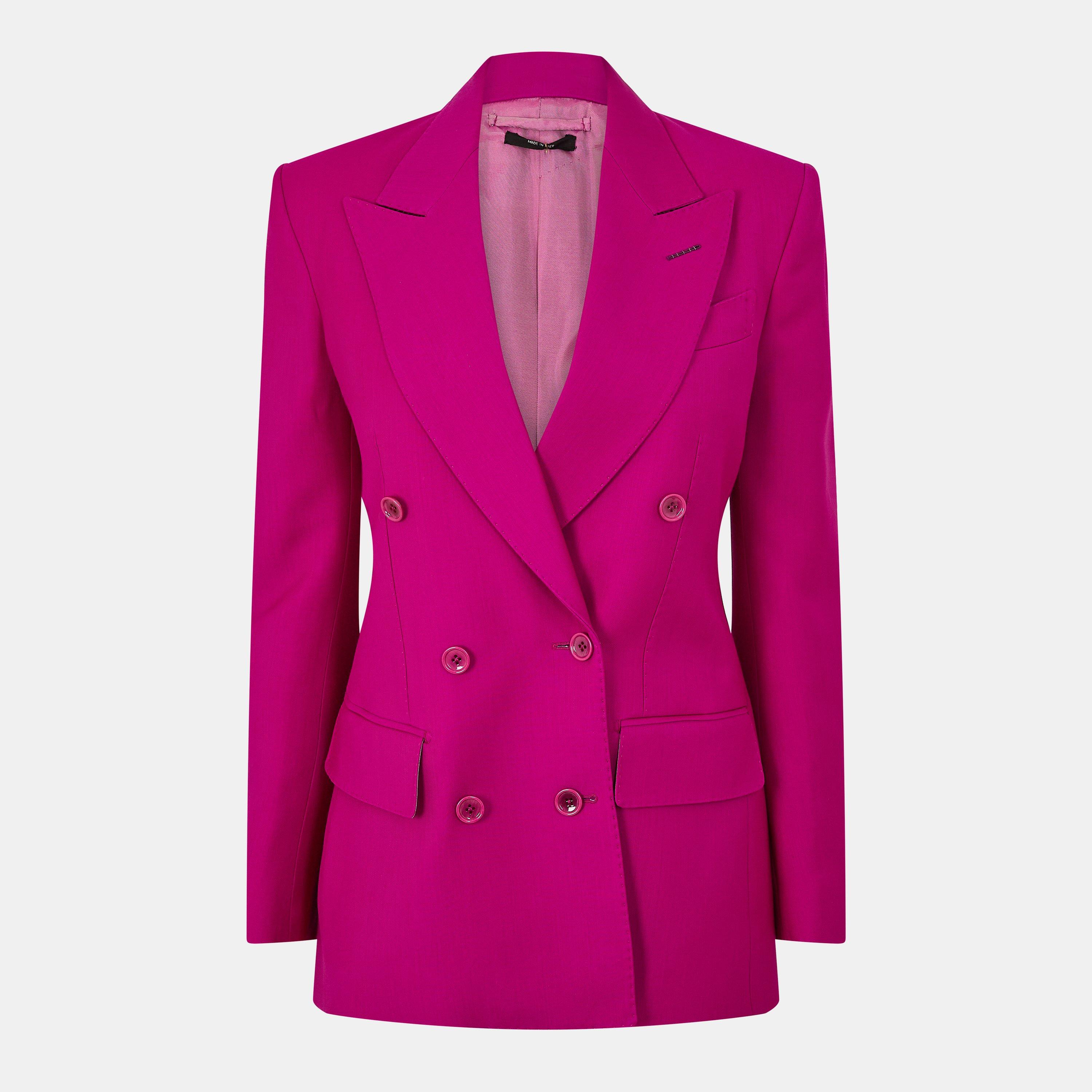Tom Ford Women's Leather Tailored Fit Jacket Pink Size 2 (4Xs) - Image 2