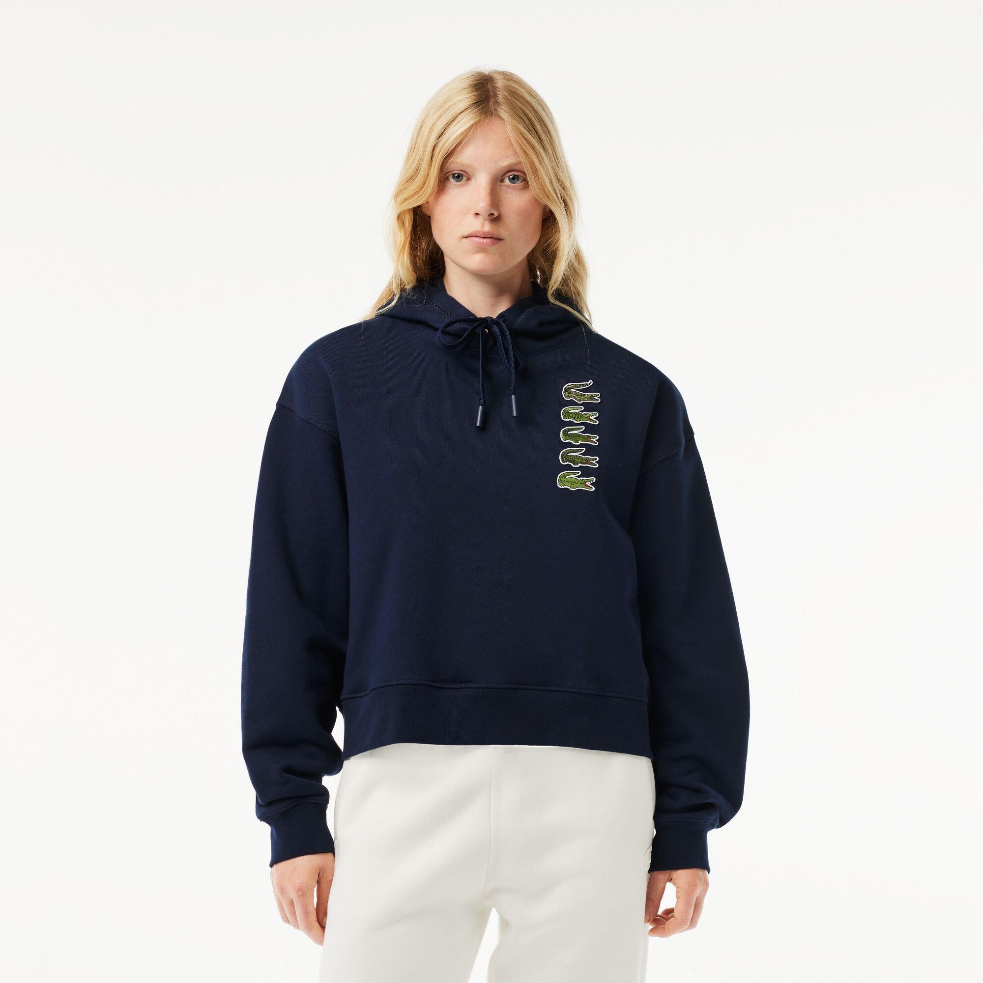 Azul Marinho - Lacoste - Iconic Croc Hoodie - 1