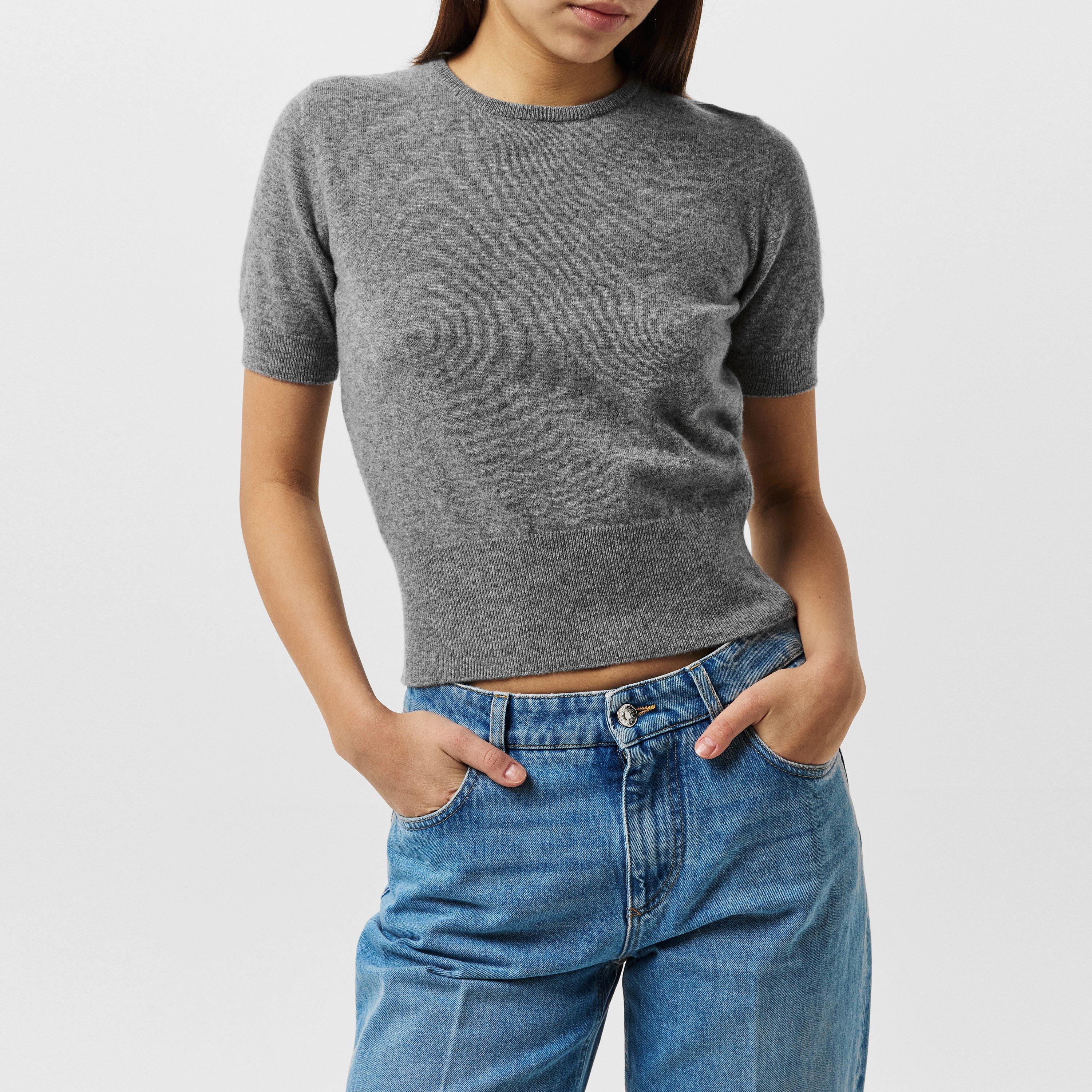 Medium grey - Maison Margiela - Women's Crew-Neck Structured Fit Sweatshirt - 3