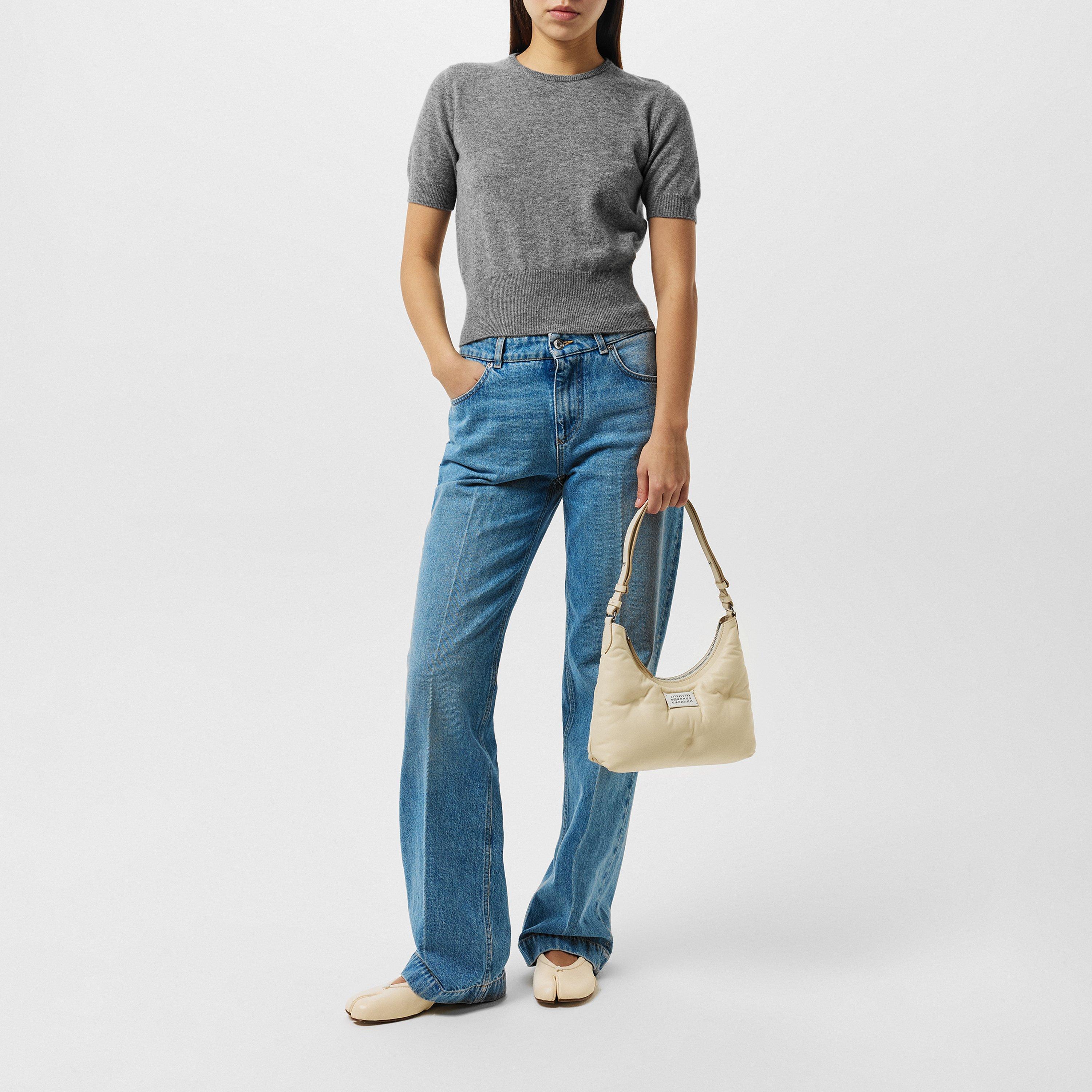 Medium grey - Maison Margiela - Women's Crew-Neck Structured Fit Sweatshirt - 5