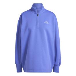 adidas All Szn Fleece Loose Quarter Zip Sweatshirt Womens