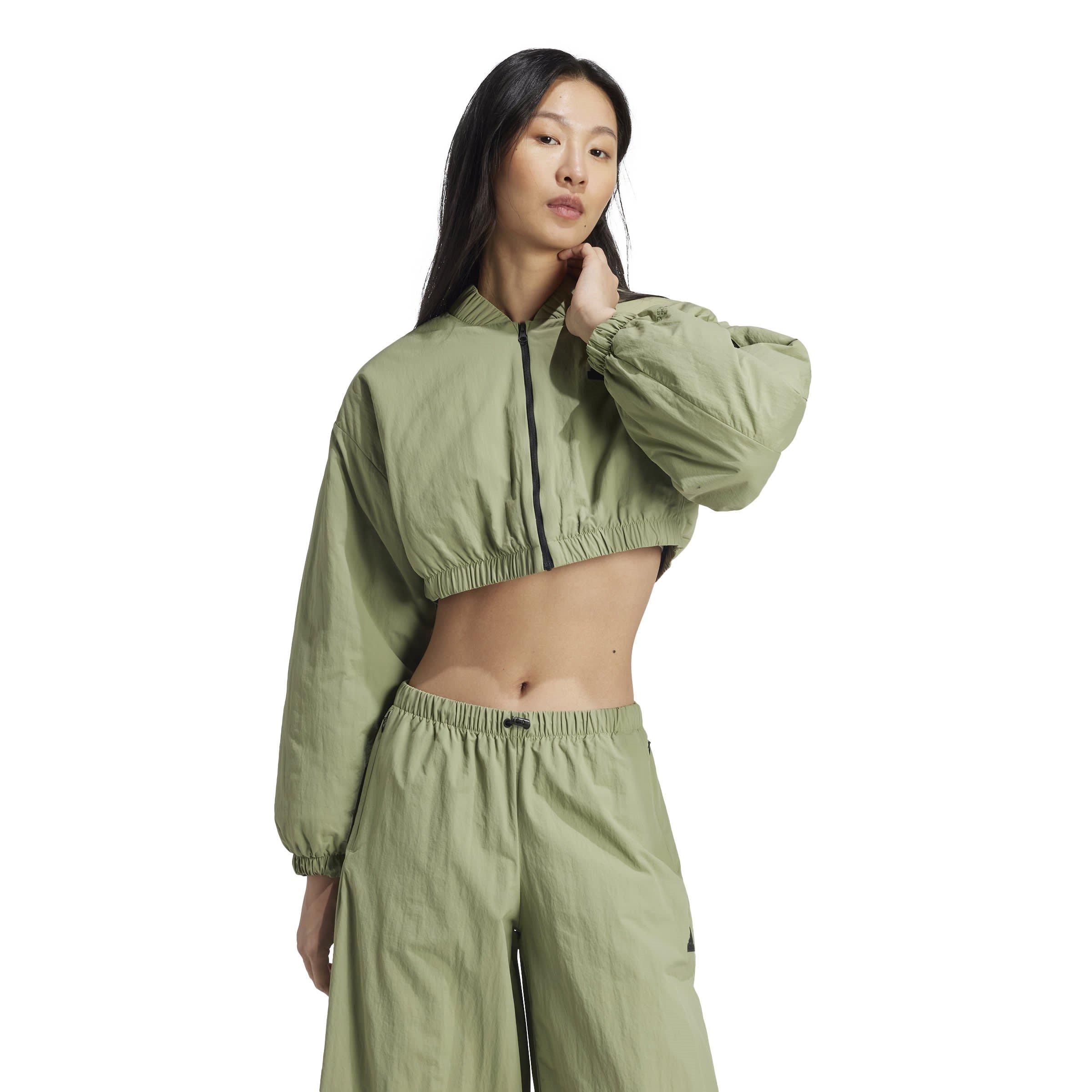 Tenda verde - adidas - City Escape Padded Cropped Bomber Jacket - 2