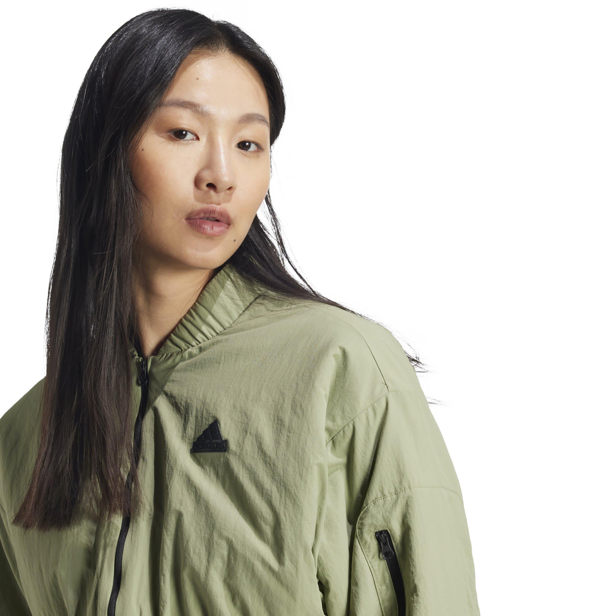 Tenda verde - adidas - City Escape Padded Cropped Bomber Jacket - 6