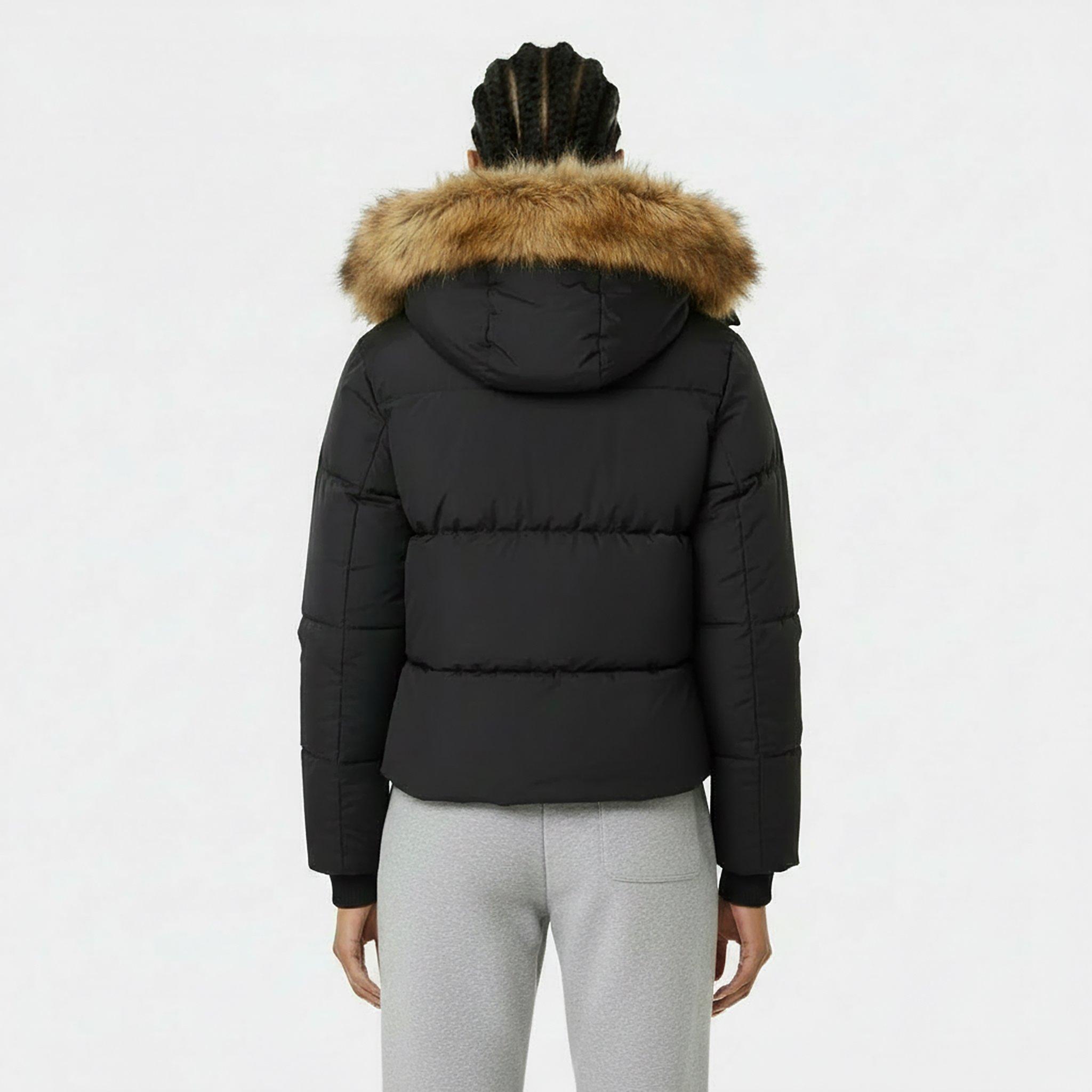 Black - Jack Wills - Women's Riley Water Resistant Detachable Hood Short Puffer Jacket - 4