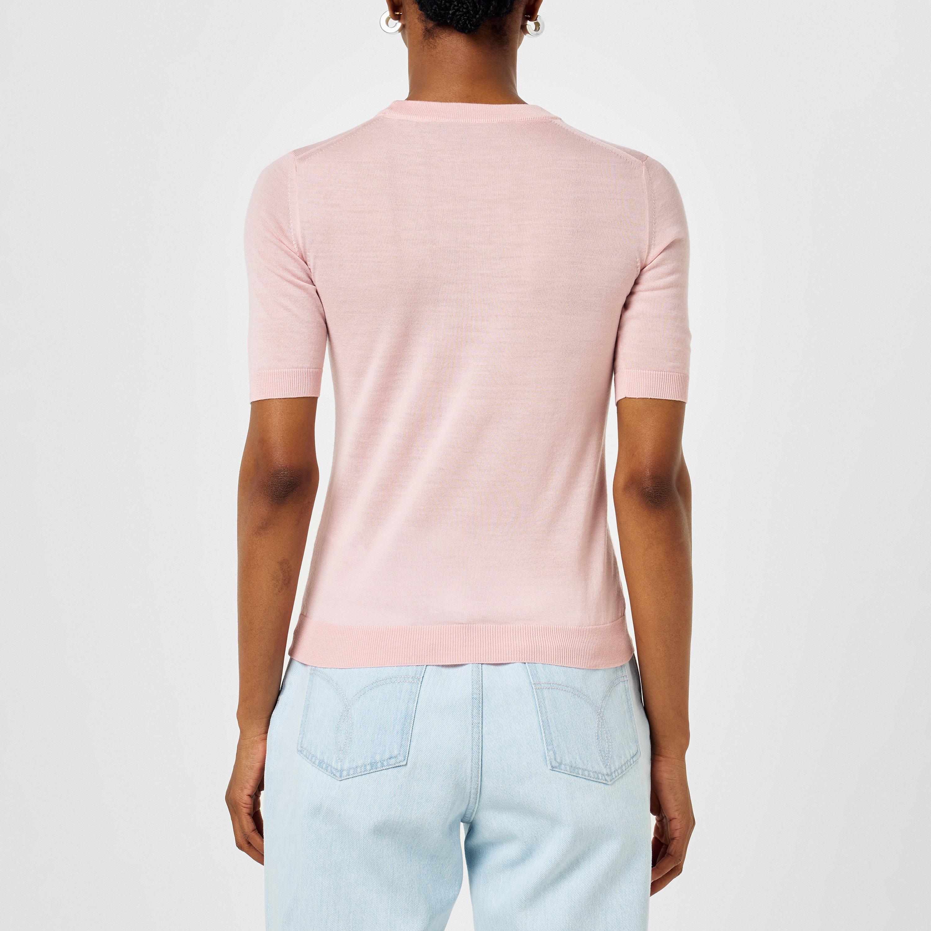 Dusty Rose - Versace - Logo Knitted Top - 3