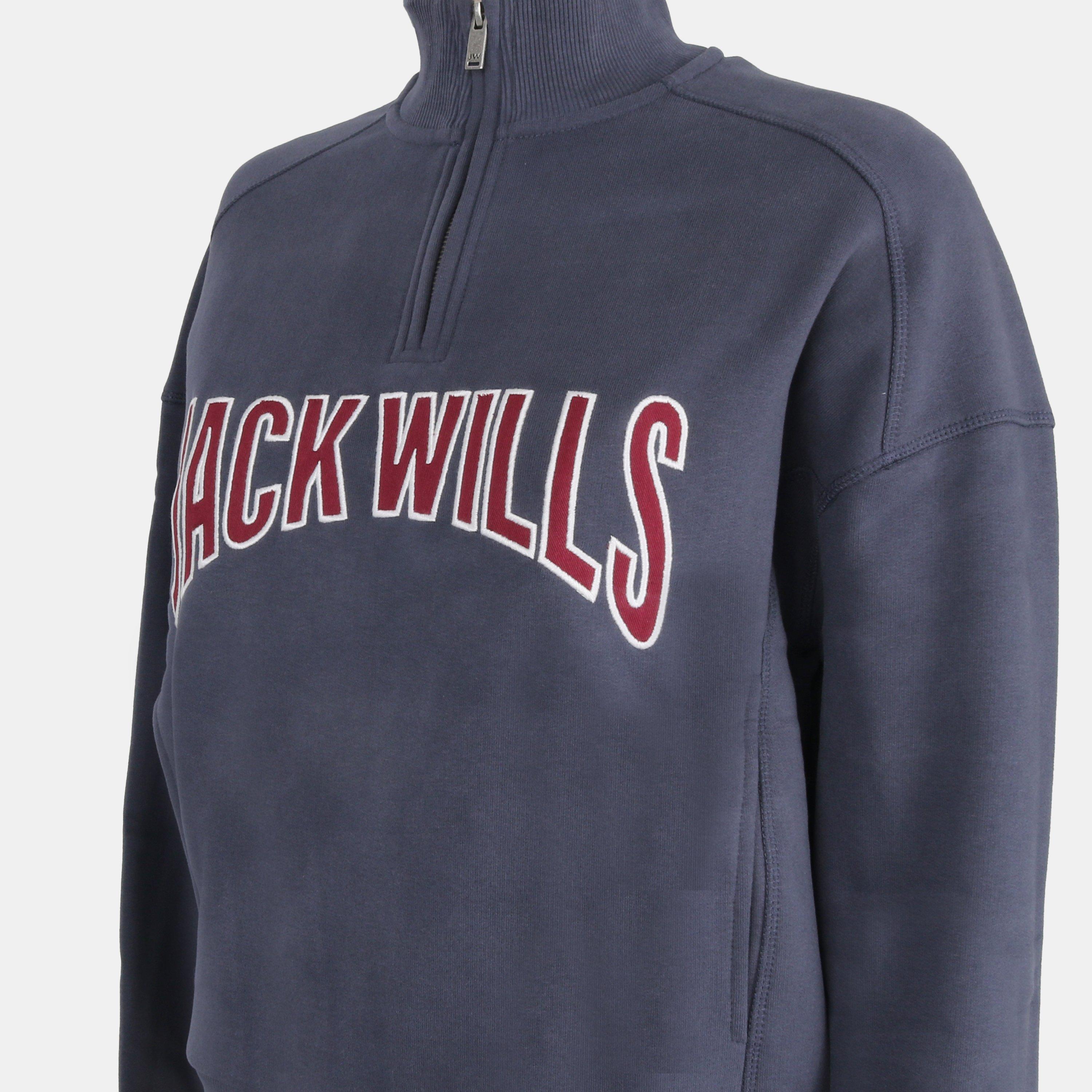 Navy - Jack Wills - quarter Zip Fleece - 3