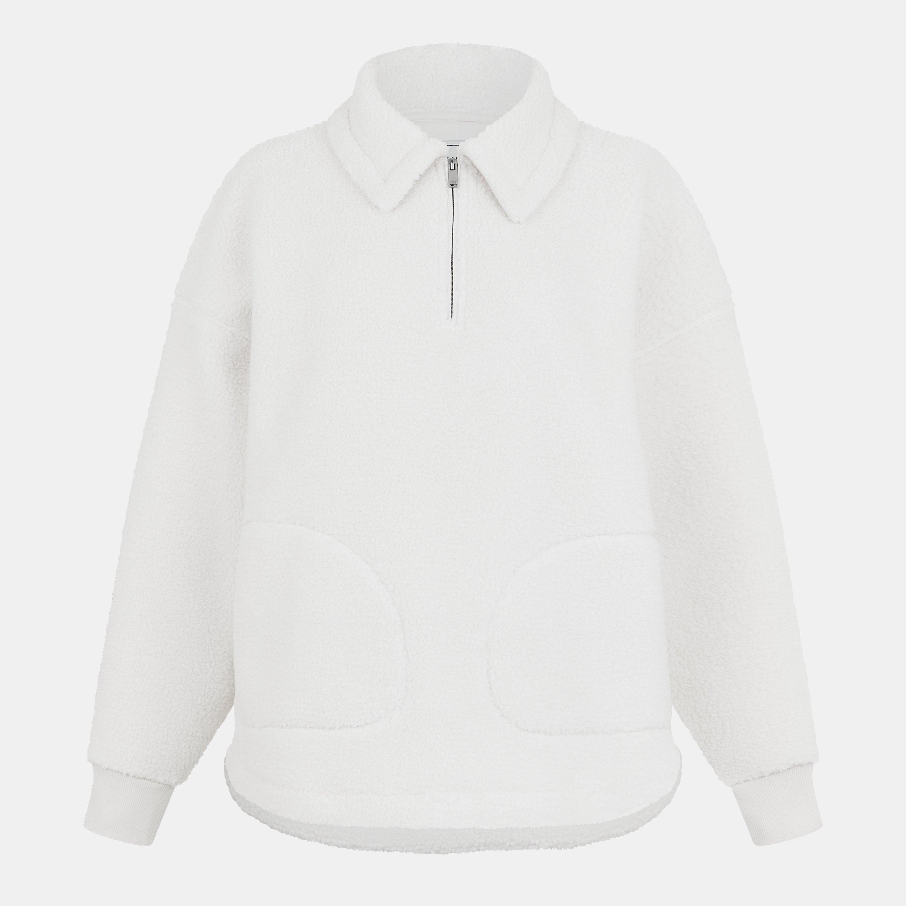 Vintage White - Jack Wills - Women's 1/4 Zip Fleece - 1