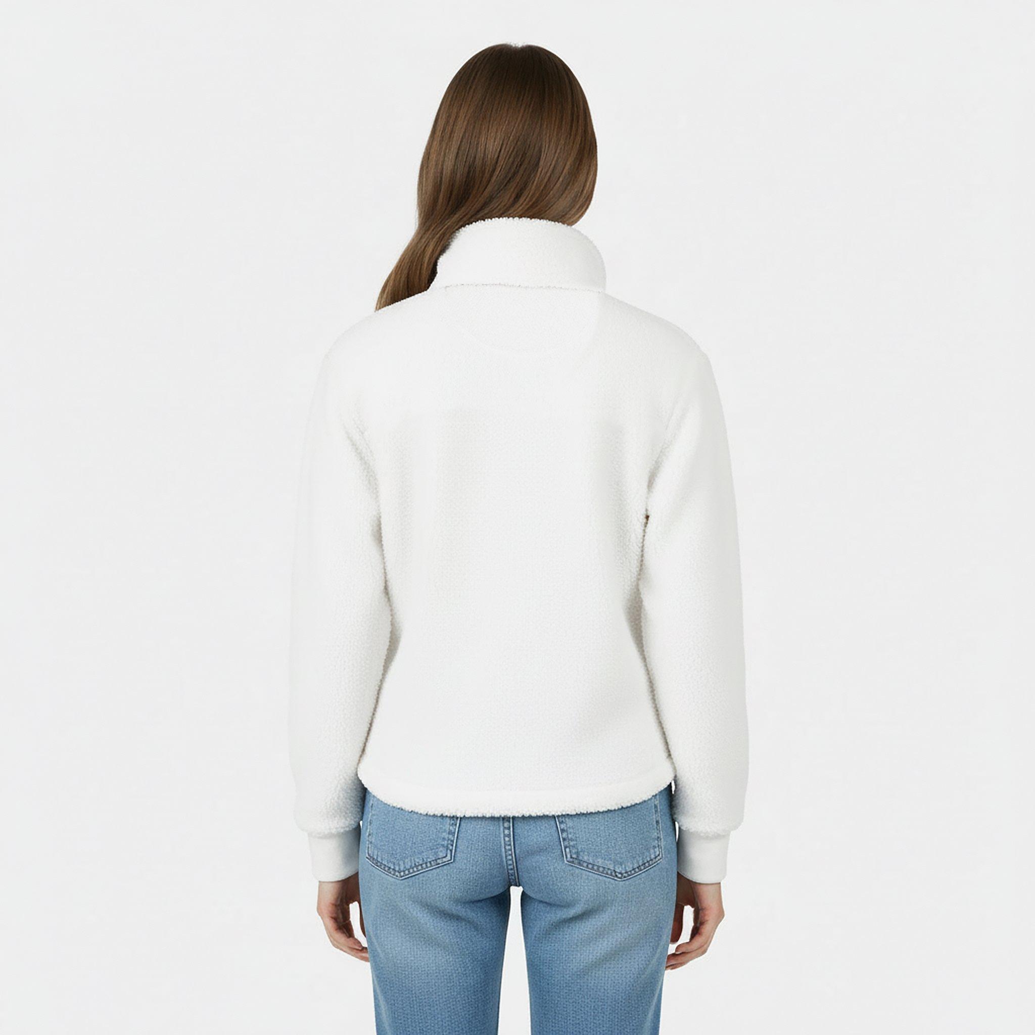 Vintage White - Jack Wills - Women's 1/4 Zip Fleece - 4