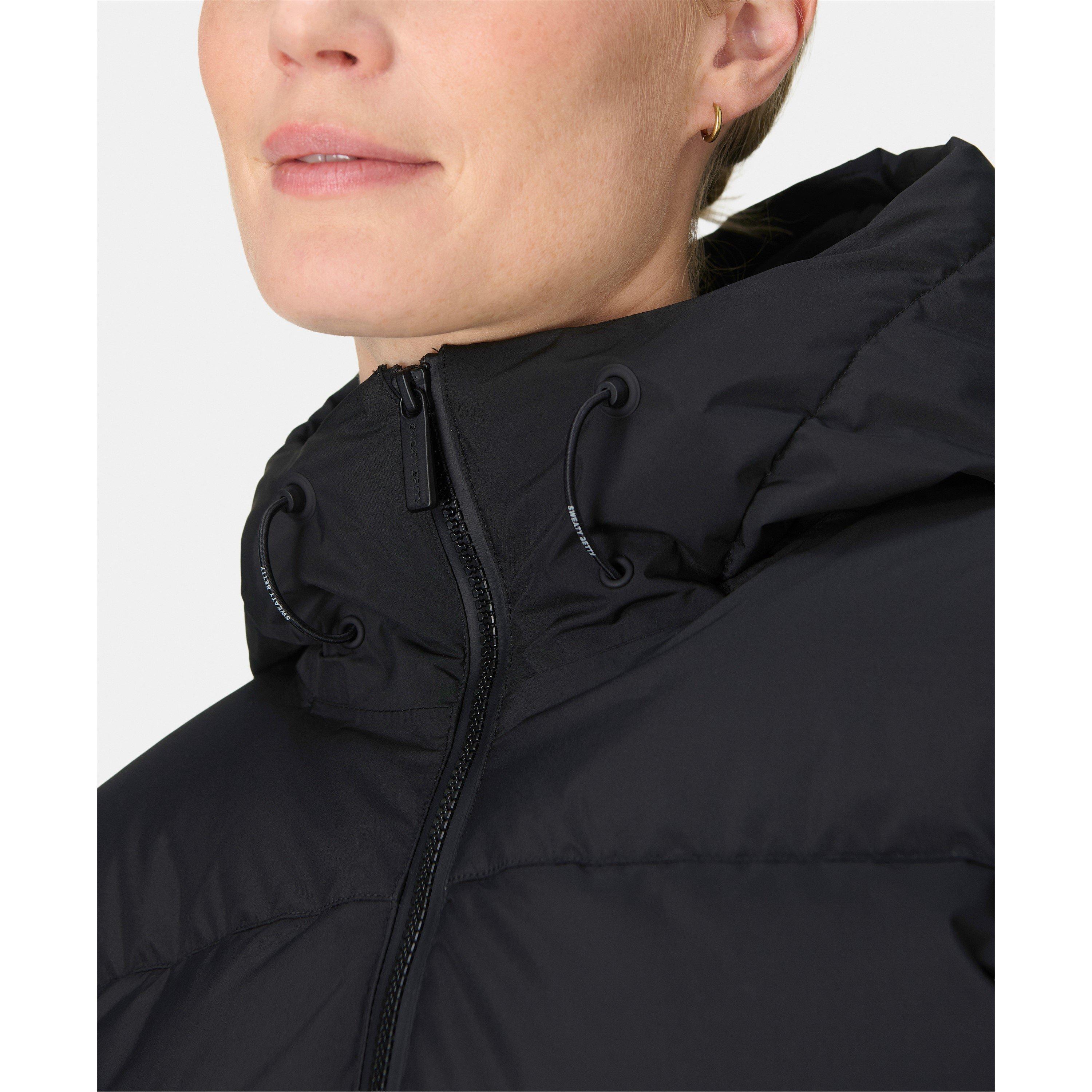 black - Sweaty Betty - Women's Nimbus Mid Long Puffer Jacket - 5