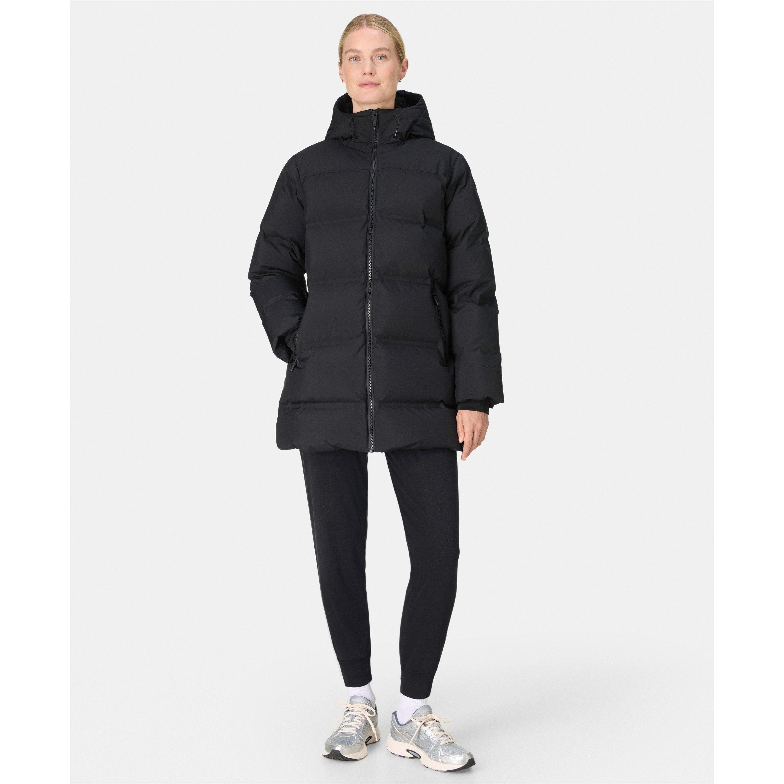 black - Sweaty Betty - Women's Nimbus Mid Long Puffer Jacket - 6