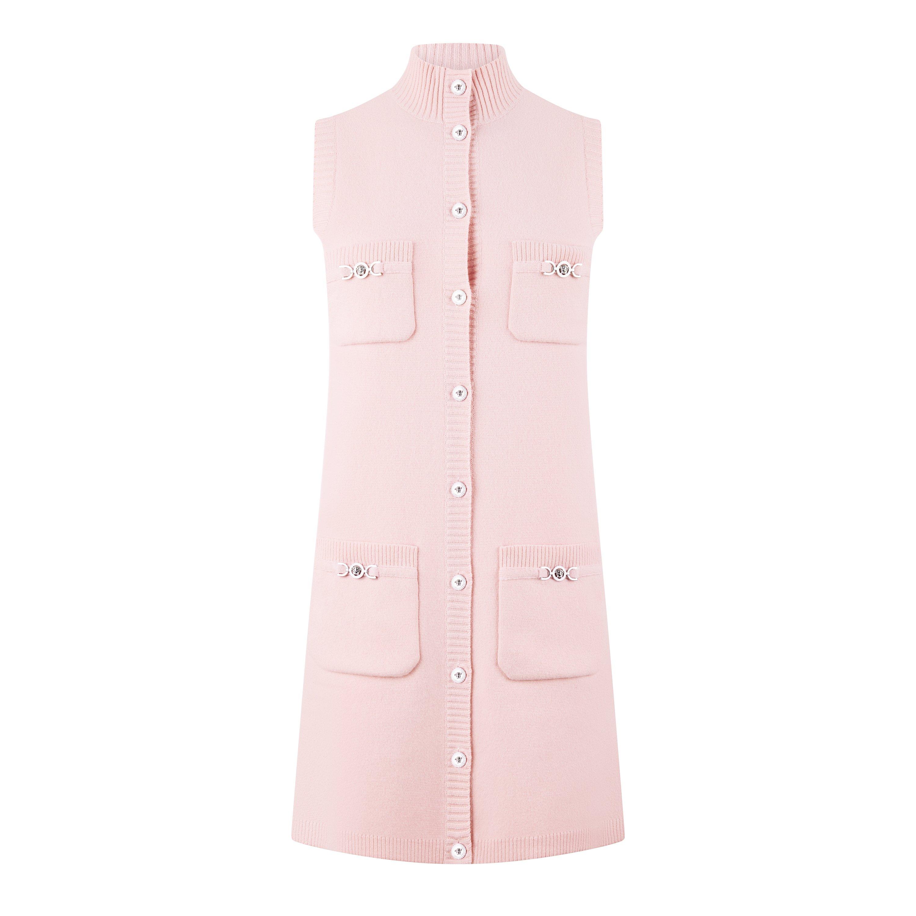 Dusty Rose - Versace - Knit Medusa Mini Dress - 5