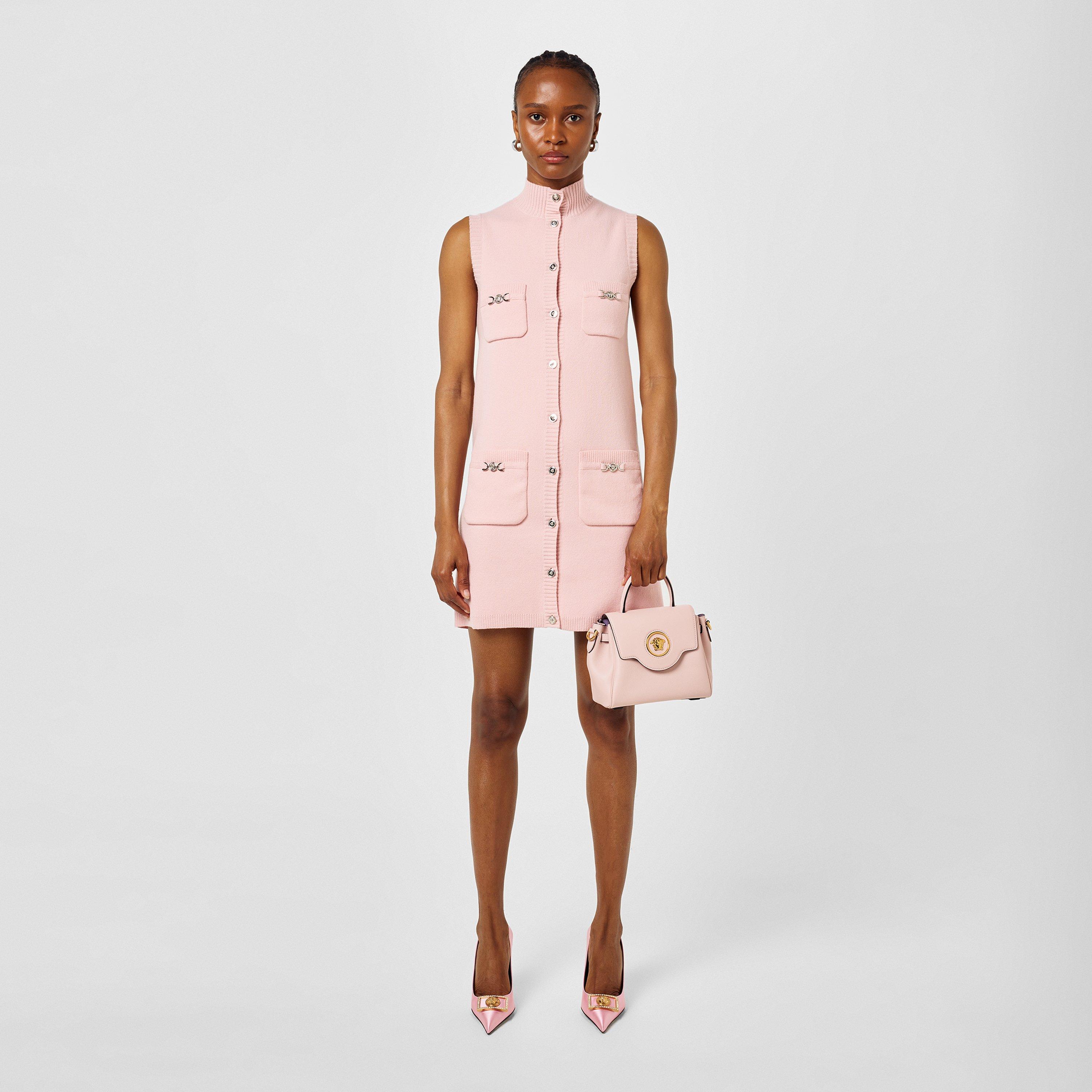 Dusty Rose - Versace - Knit Medusa Mini Dress - 4
