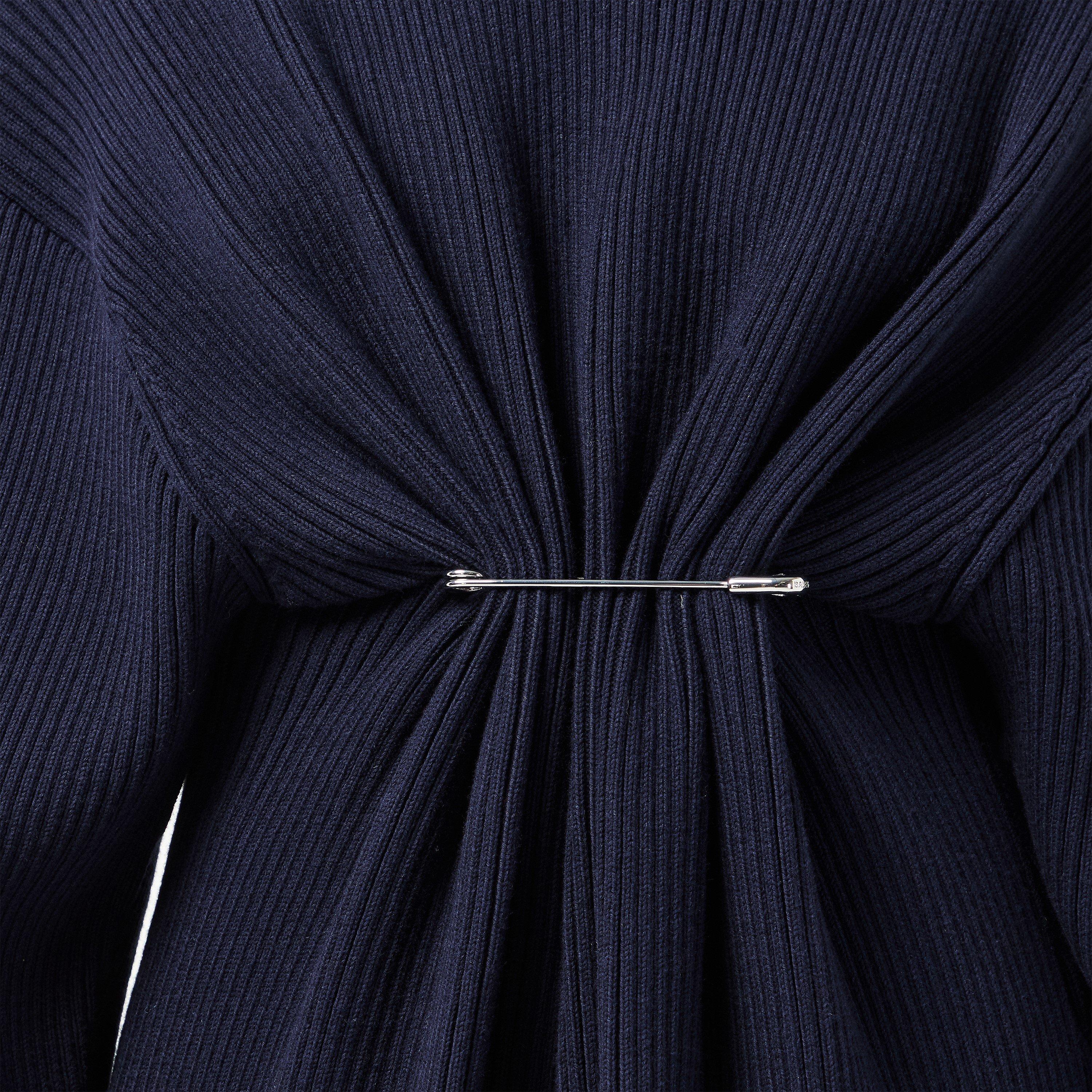 Navy - Balenciaga - Women's Bal Pinch Mini Knitted Jumper Dress - 5