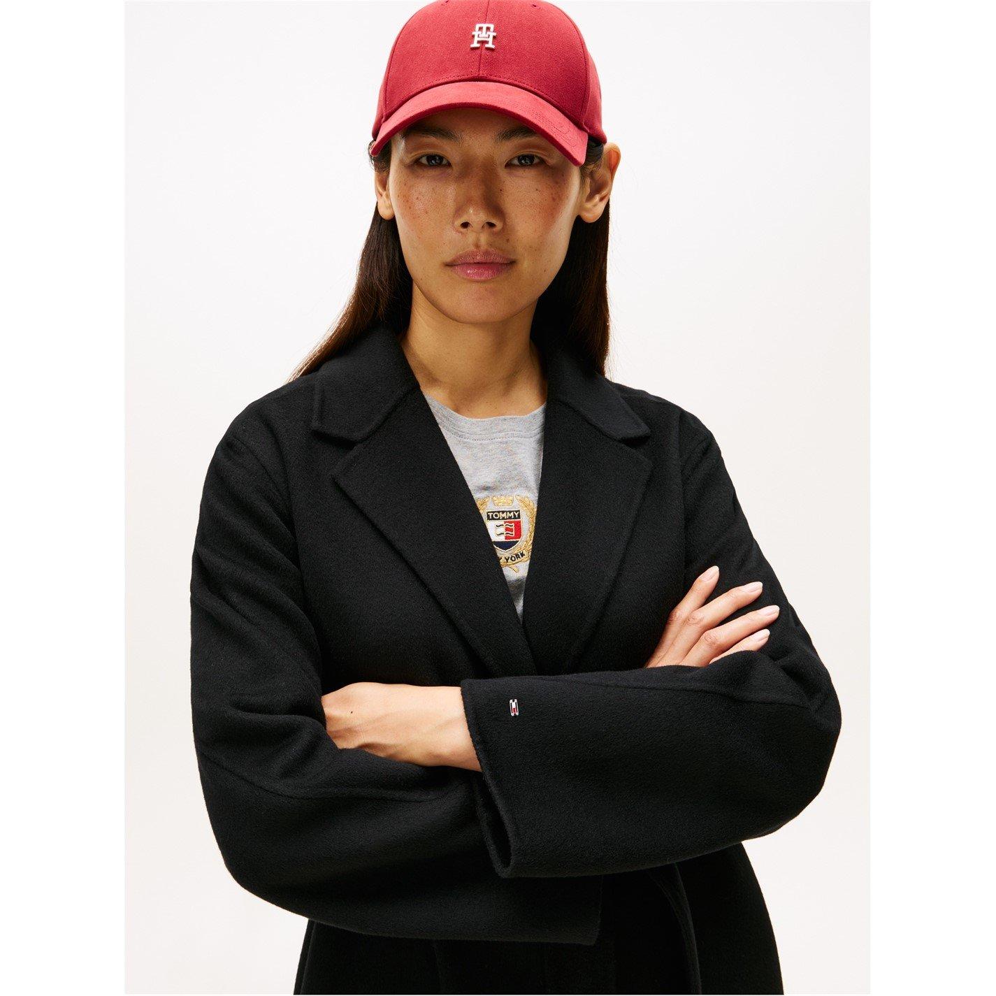 Black - Tommy Hilfiger - Women's  Belted Double-Breasted Tailored Fit Overcoat - 3