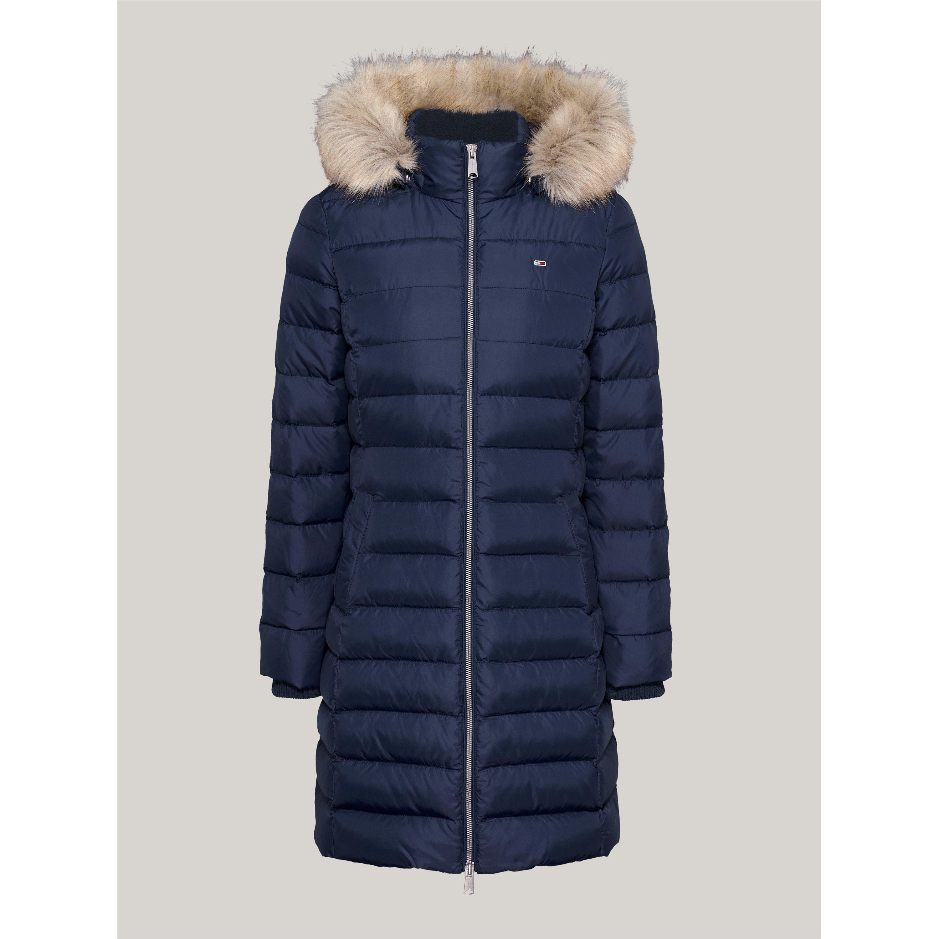 Tommy Jeans Women's Long Puffer Jacket - Dark Night Navy - 8 (XS)