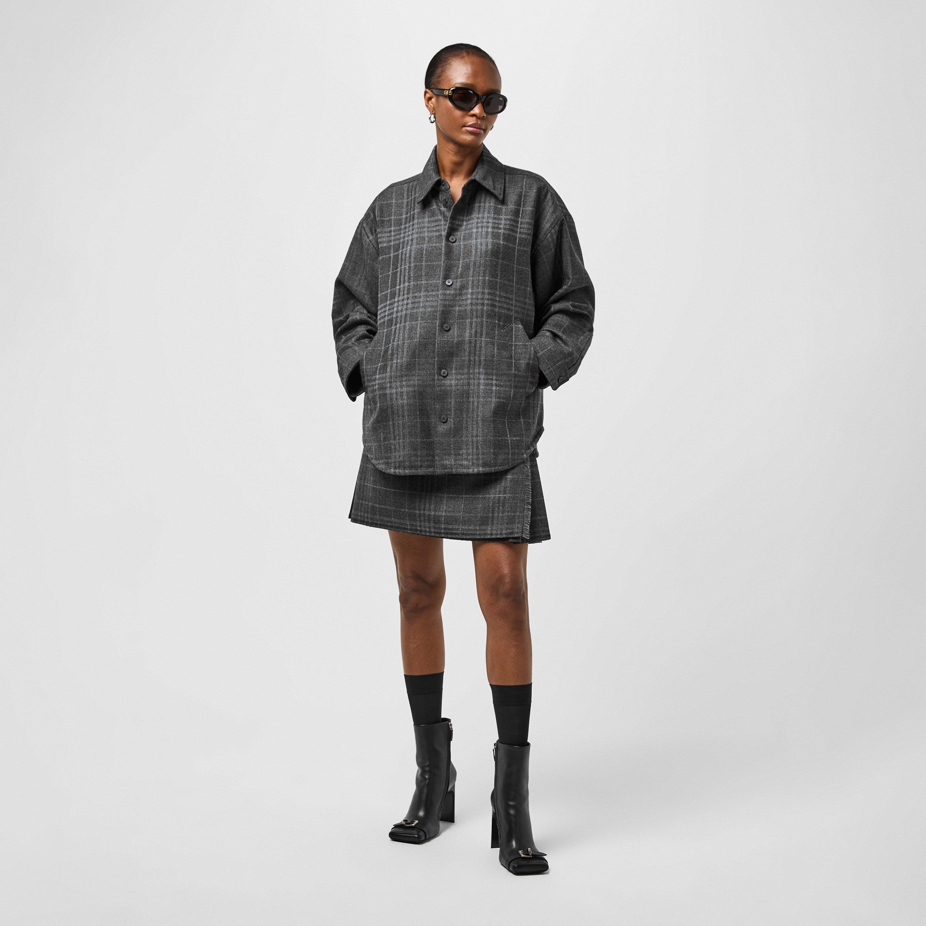 Grey - Balenciaga - Women's Relaxed Fit Overshirt - 6