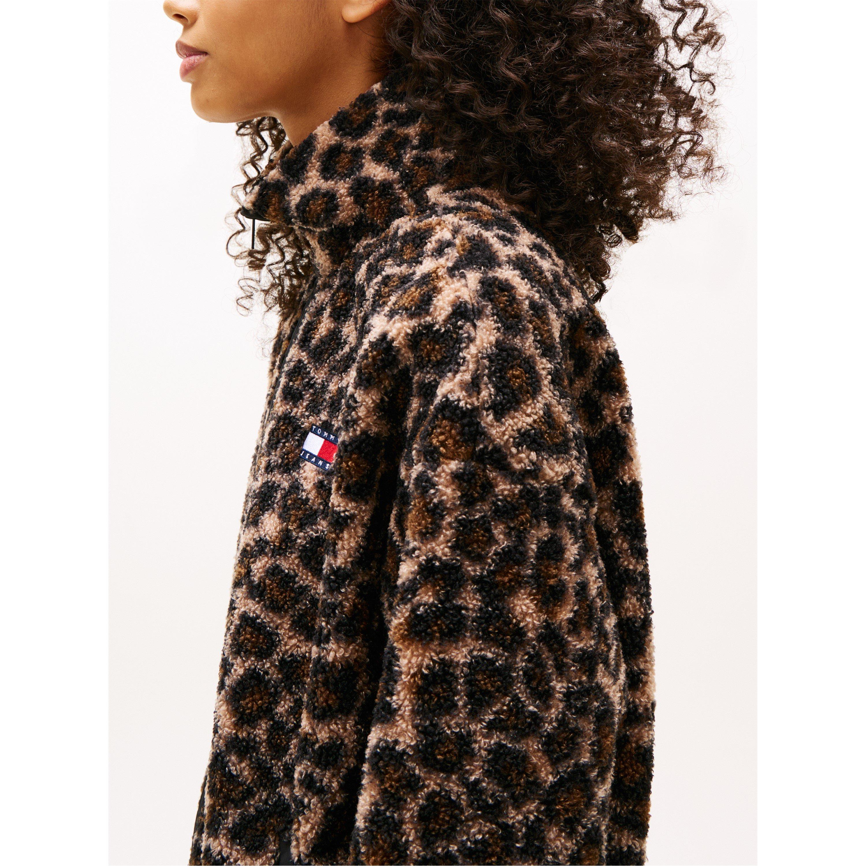 Leopard Aop - Tommy Jeans - Women's 1/4 Zip Teddy Fleece - 5