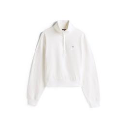 Tommy Jeans Women's TJ Flag Quarter-Zip Fleece