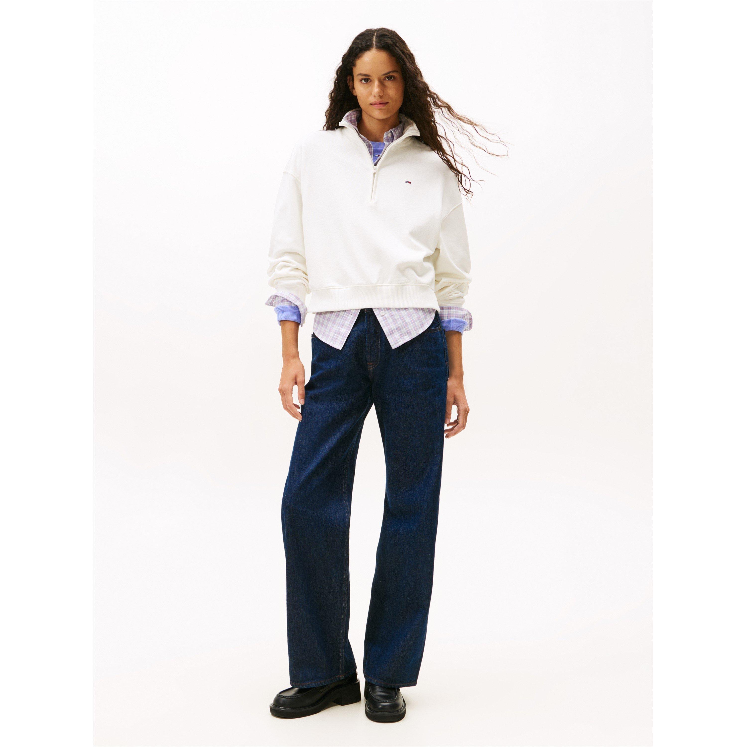Crudo - Tommy Jeans - Women's TJ Flag Quarter-Zip Fleece - 3