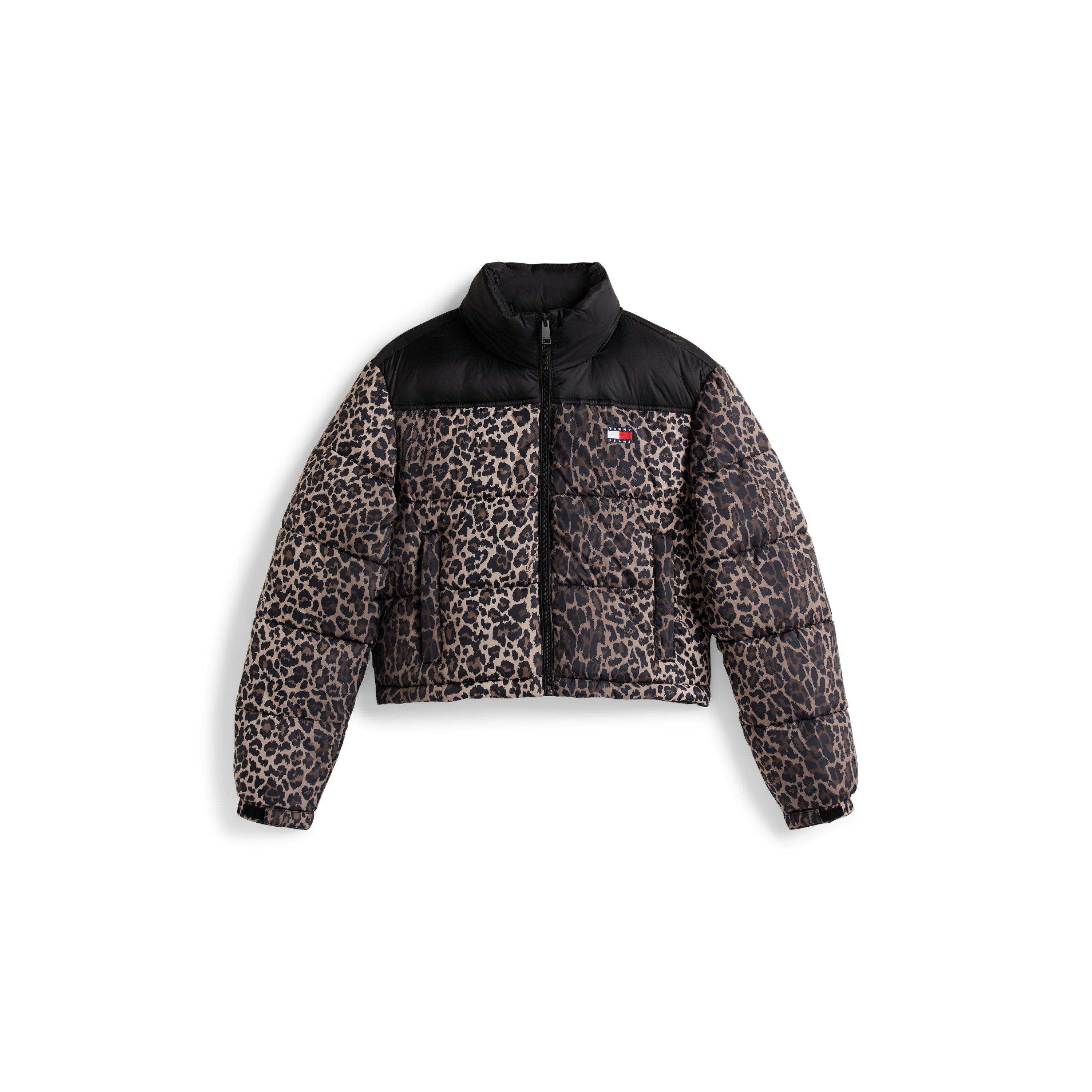 Leopard Aop - Tommy Jeans - Women's Cropped Short Puffer Jacket - 1