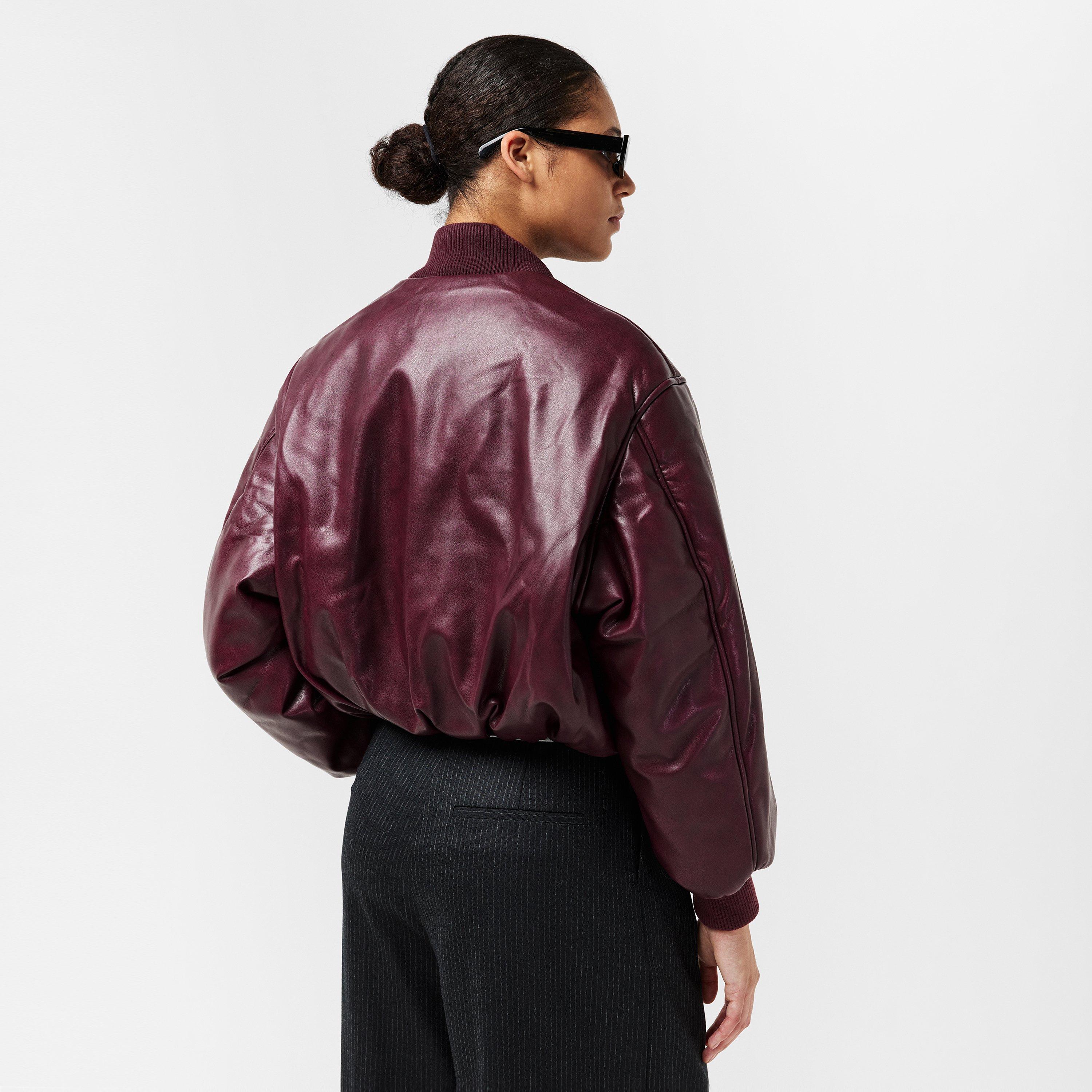 Burgundy - WRSTBHVR - Women's Worst B Hega Bomber Jacket - 4