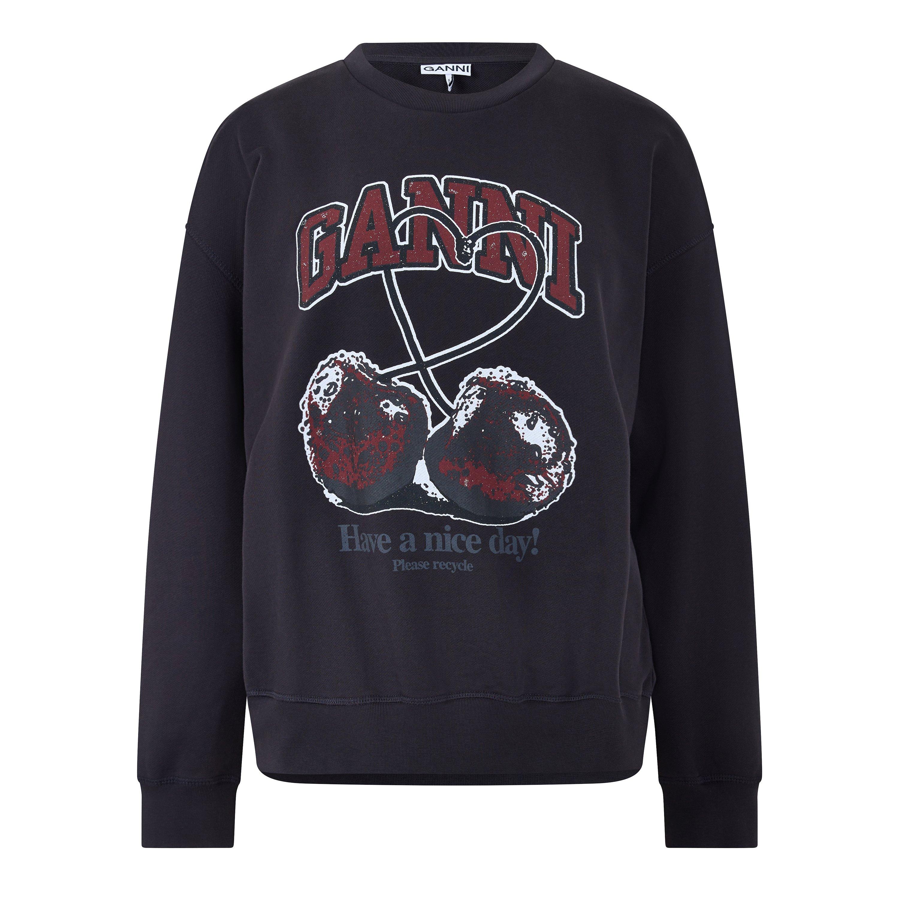 Ganni Women's Cherry Crew Sweatshirt - Multi - Size 12 (38)