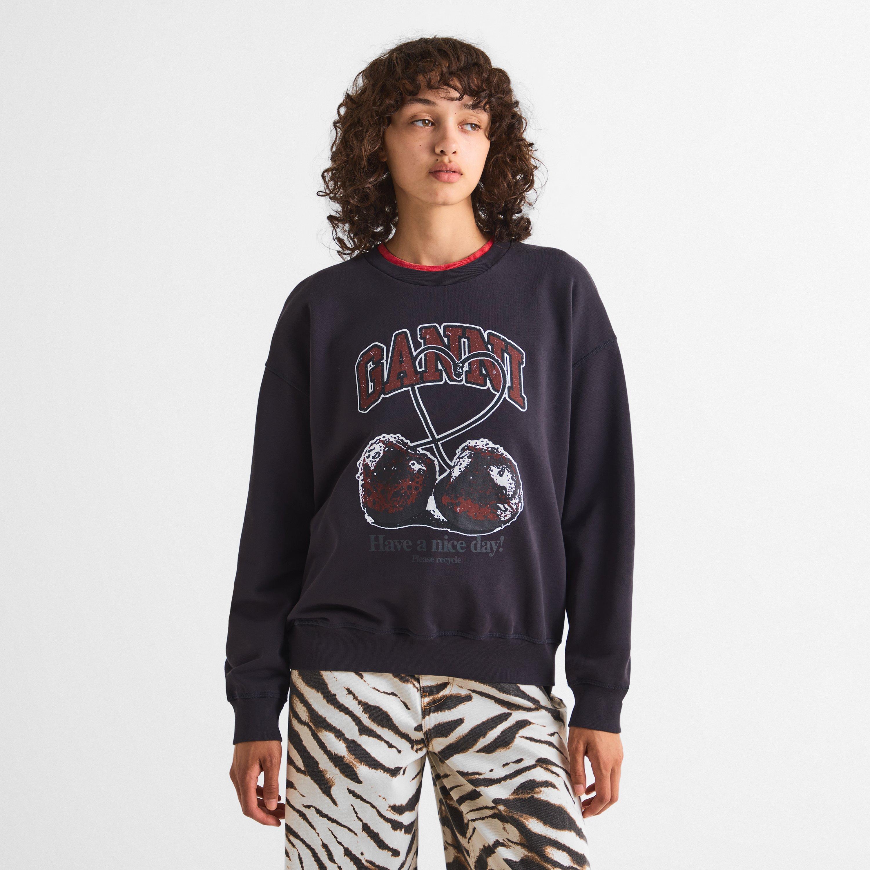Multi - Ganni - Women's Cherry Crew Sweatshirt - 3
