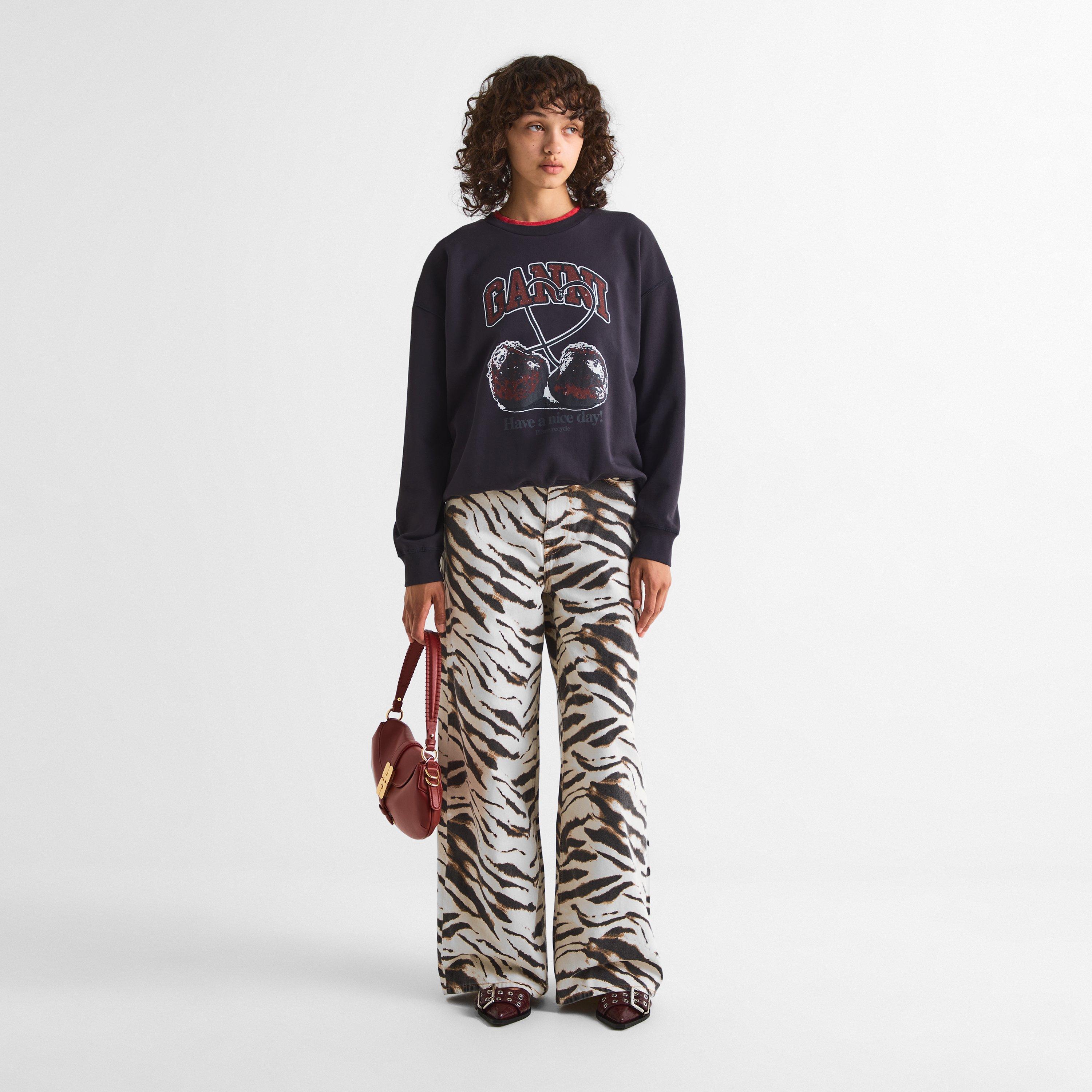 Multi - Ganni - Women's Cherry Crew Sweatshirt - 6