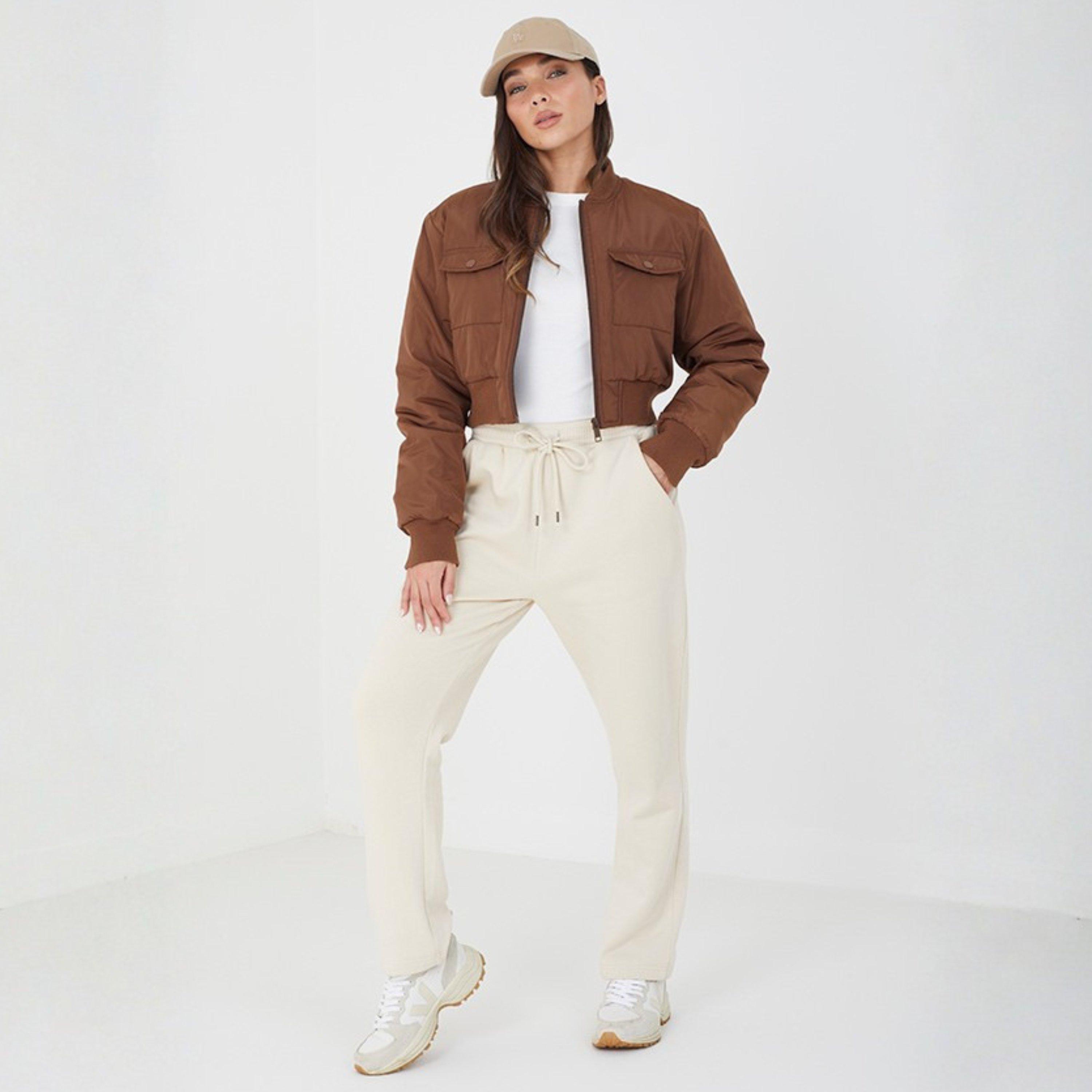 Tamno smeđa - Brave Soul - Brave Soul Ladies Kellianne Bomber Jacket - 4