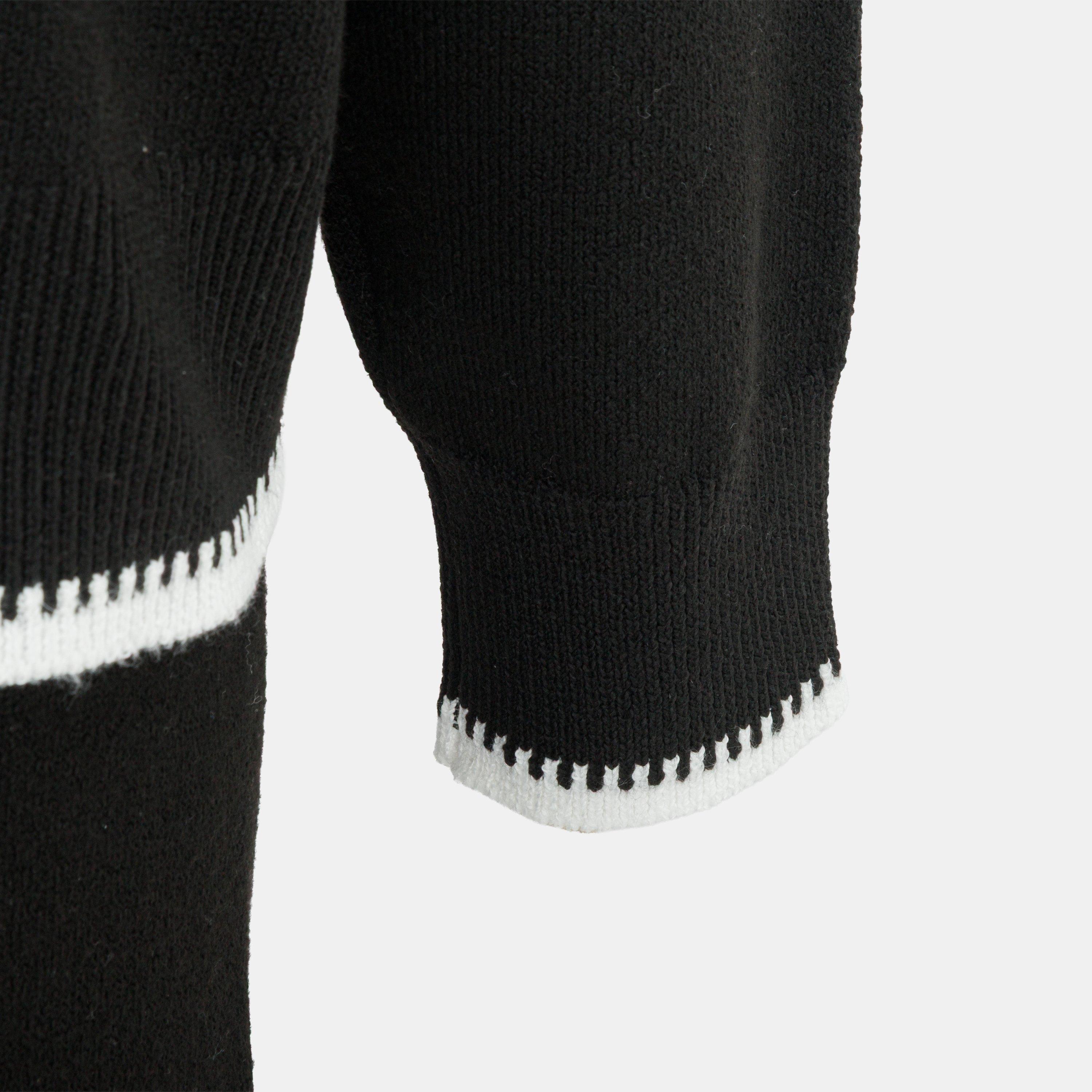 Black/White - Miso - Long sleeve Contrast Hem Set Knitwear Women - 4