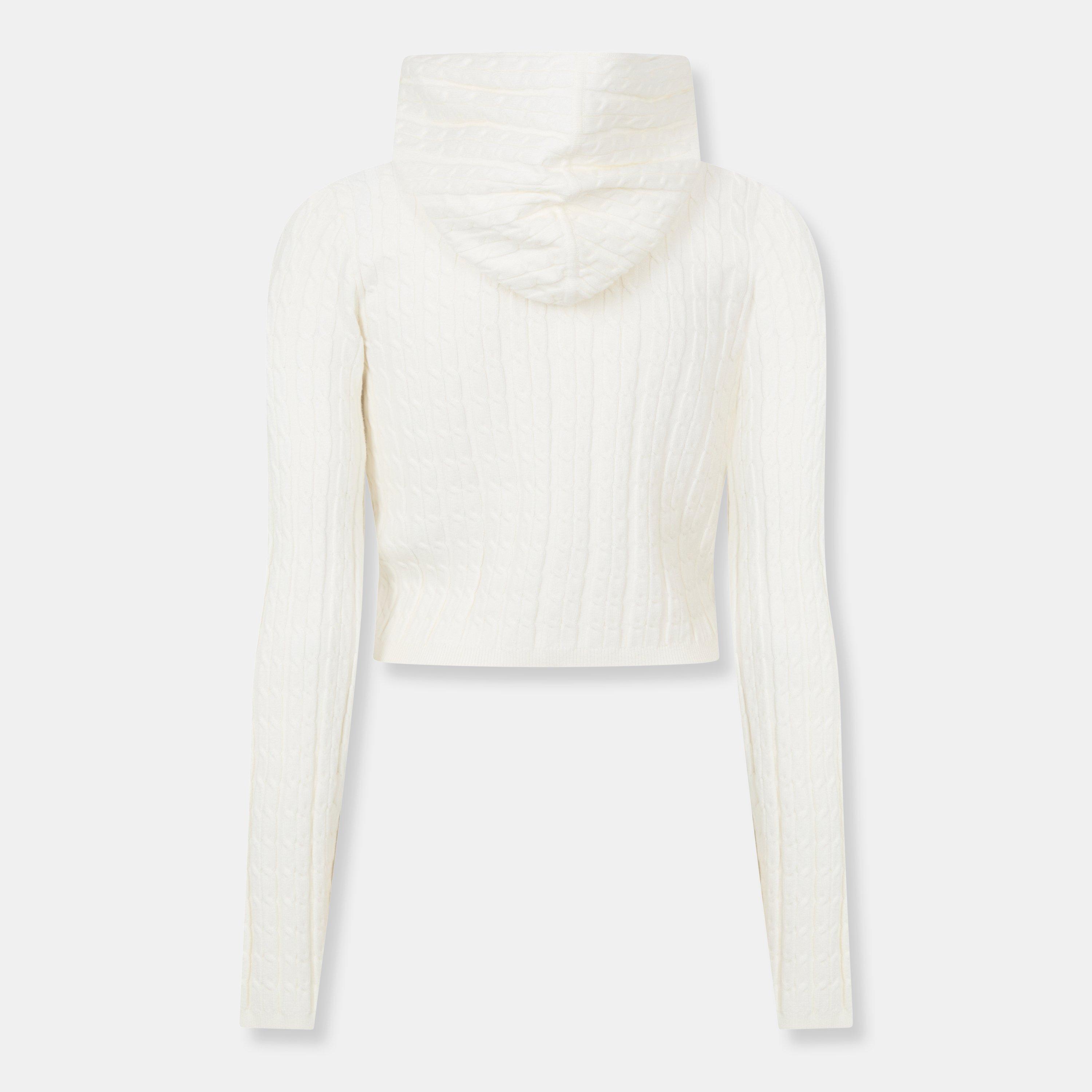 Bianco vintage - Jack Wills - Full Zip Cable Knit Jumper - 2