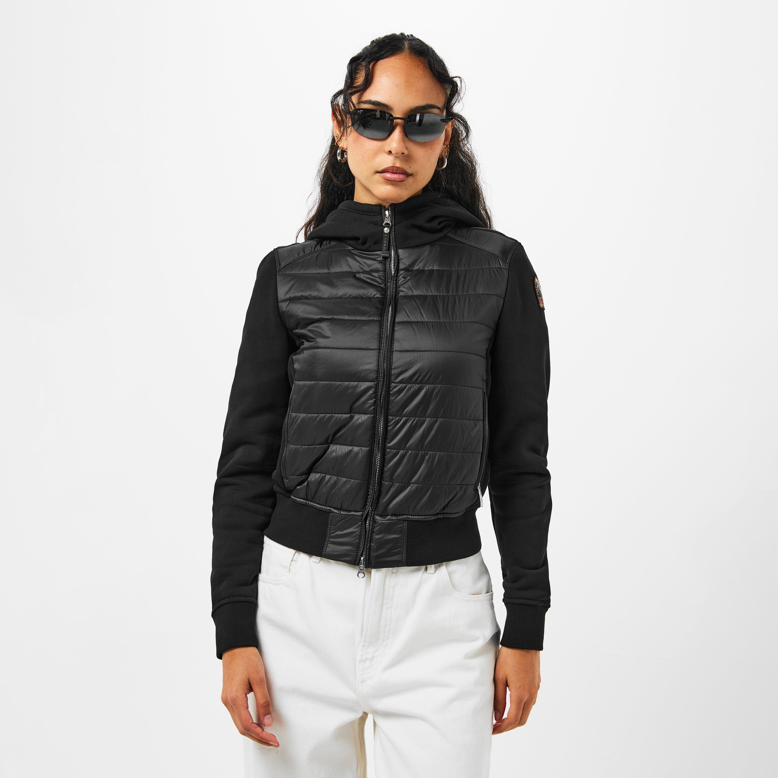 Black 541 - Parajumpers - Women's Caelie Fleece Hooded Long Sleeve Hybrid Jacket - 3