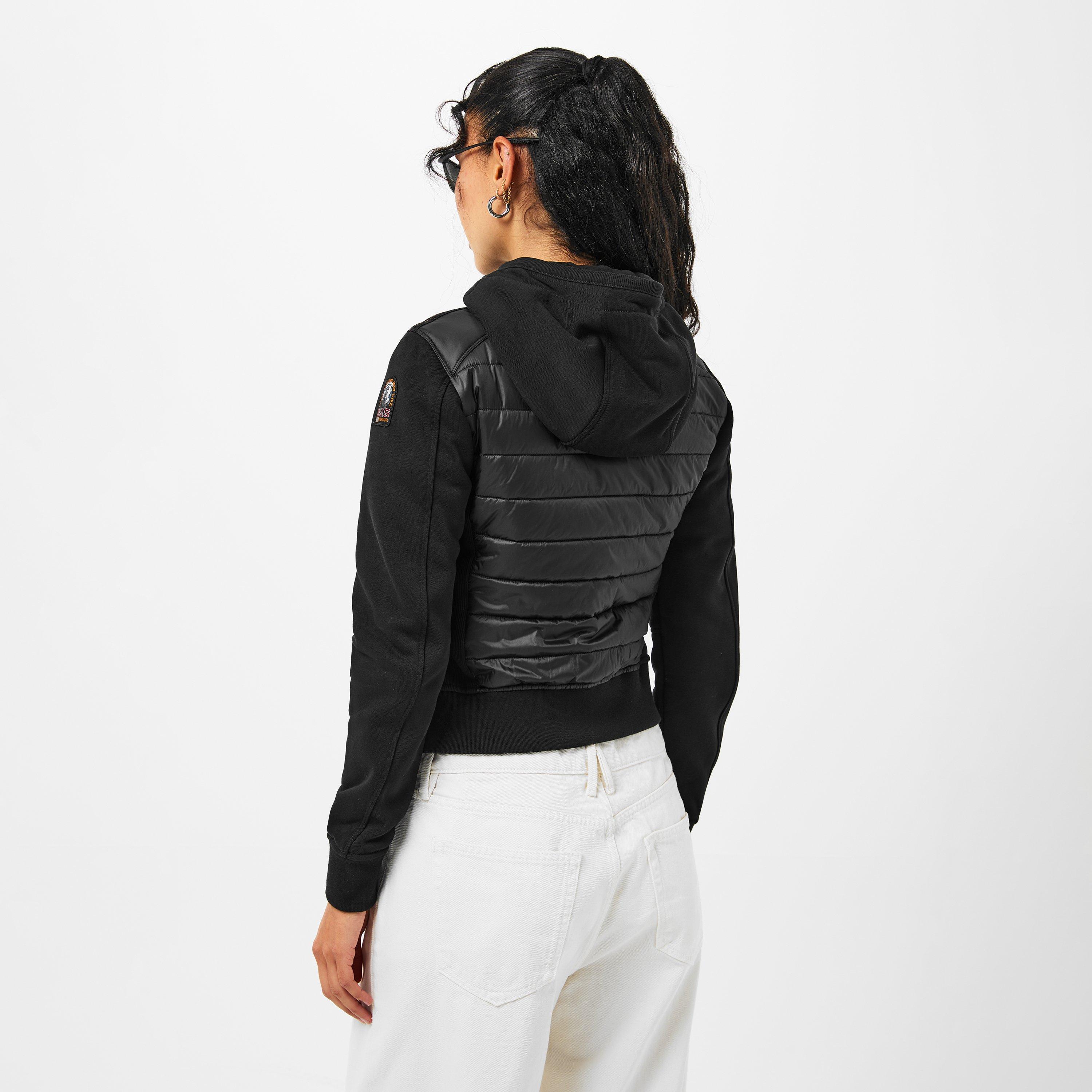 Black 541 - Parajumpers - Women's Caelie Fleece Hooded Long Sleeve Hybrid Jacket - 4