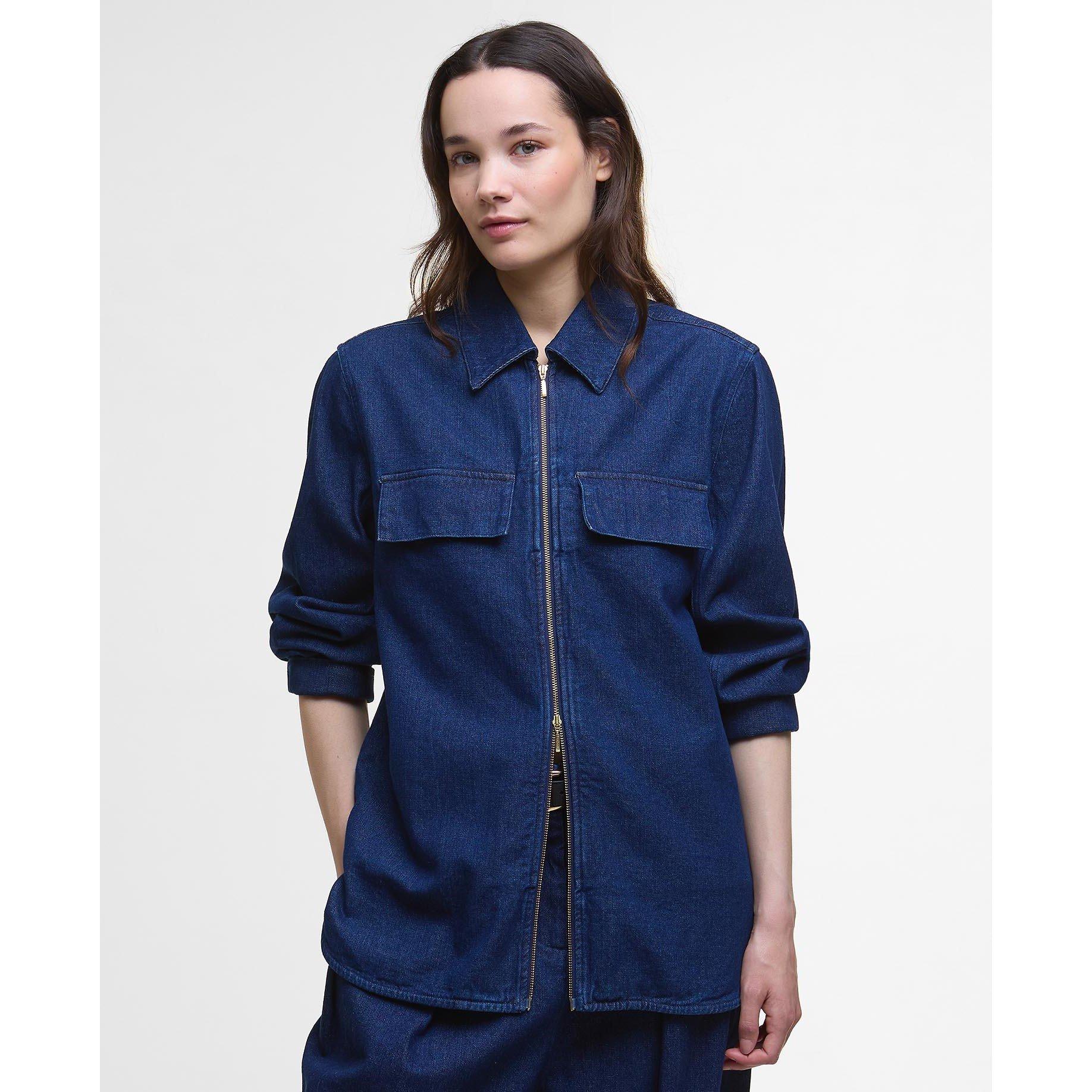 Rinse Wash - Barbour - Women's Arla Cotton Long Sleeve Full Zip Overshirt - 2