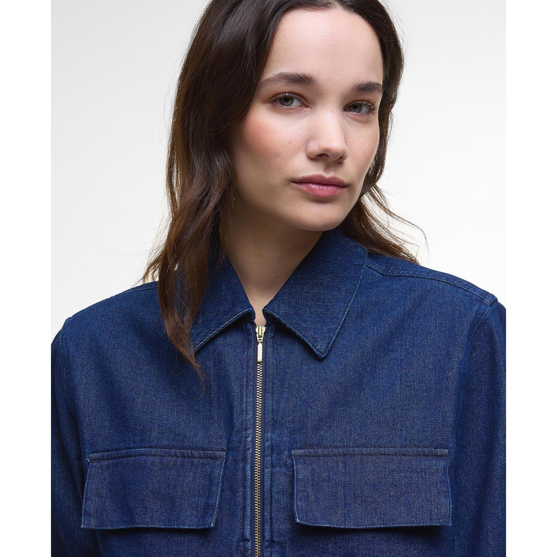 Rinse Wash - Barbour - Women's Arla Cotton Long Sleeve Full Zip Overshirt - 4