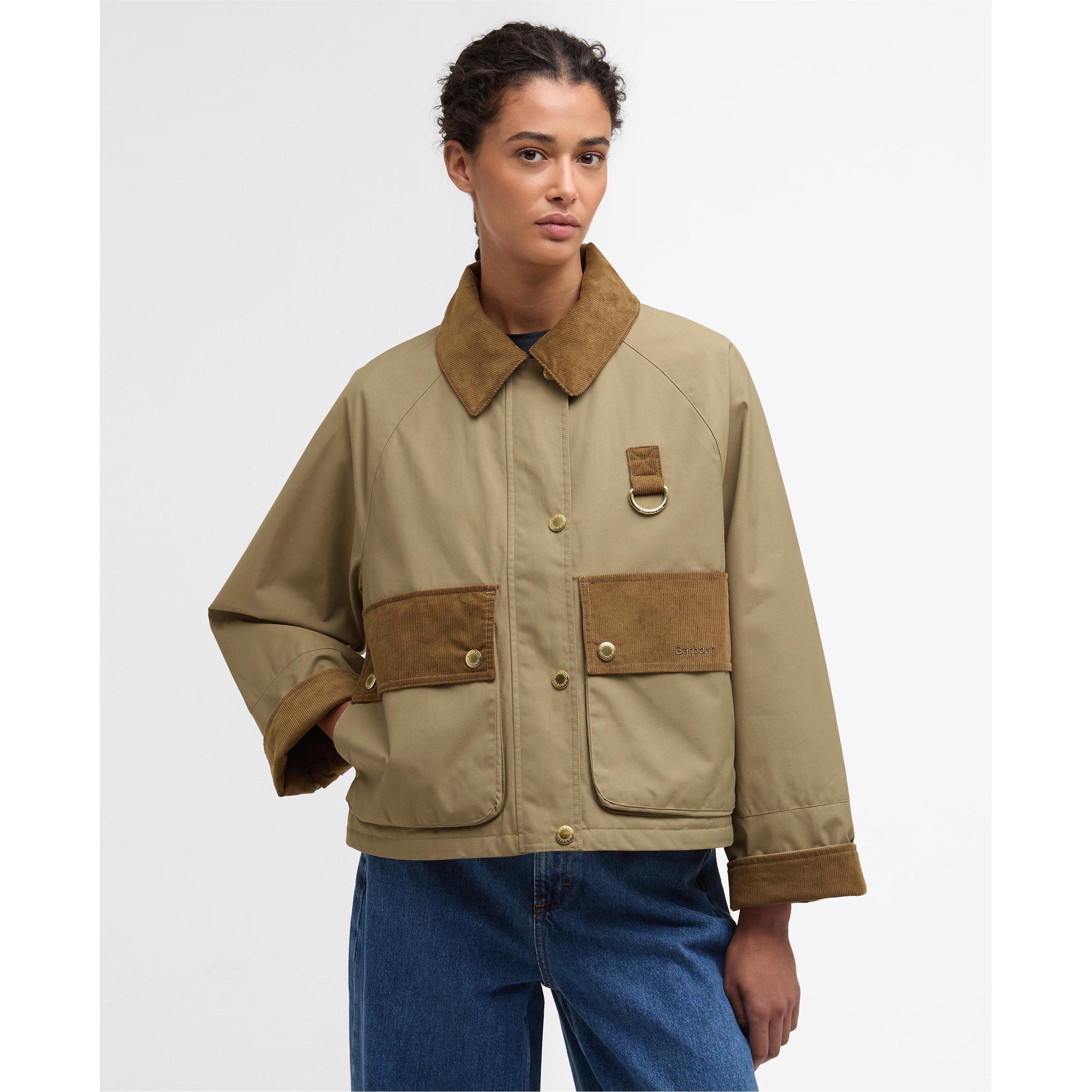 Military Brown - Barbour - Women's Phoebe Long Sleeve Full Zip Barn Jacket - 2