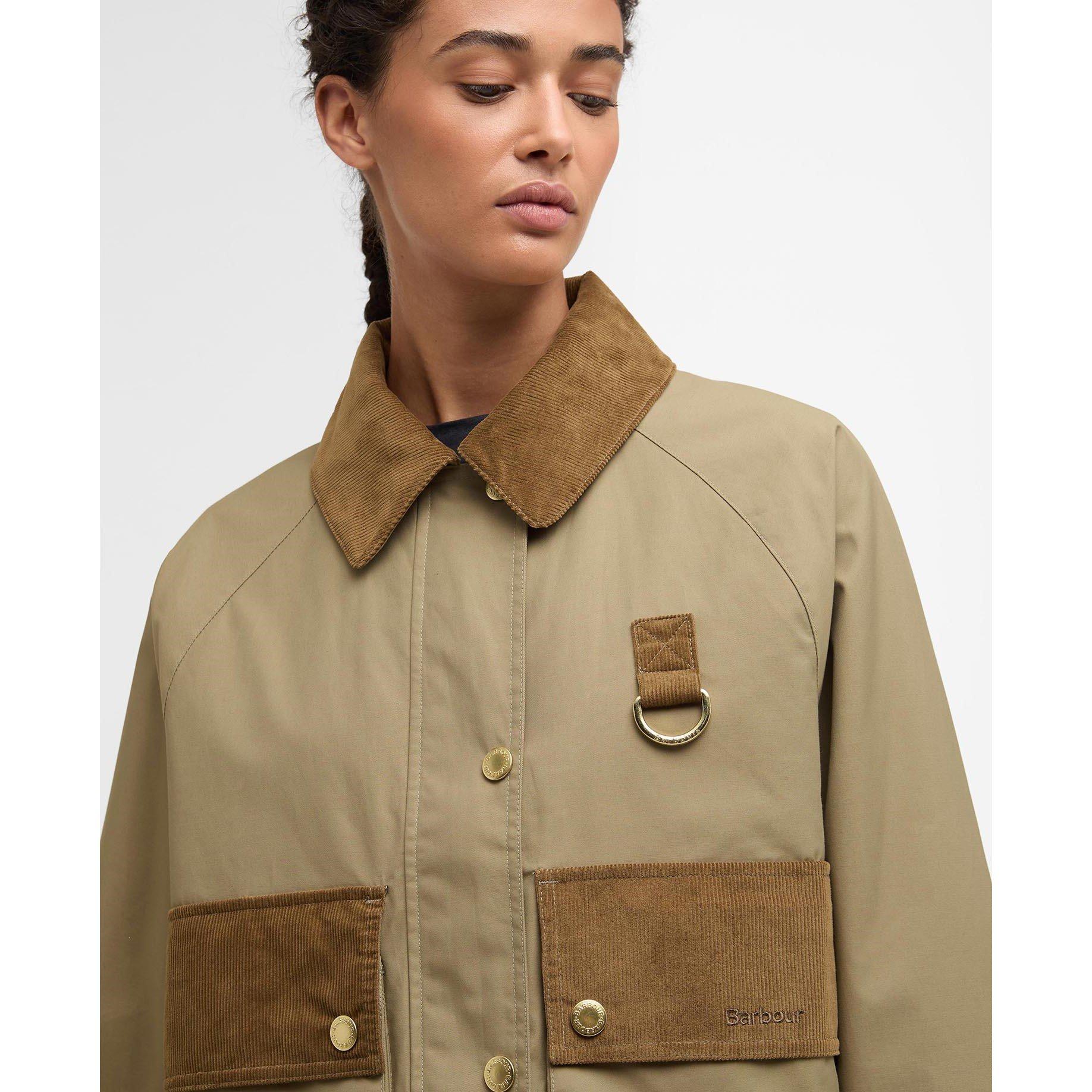 Military Brown - Barbour - Women's Phoebe Long Sleeve Full Zip Barn Jacket - 5