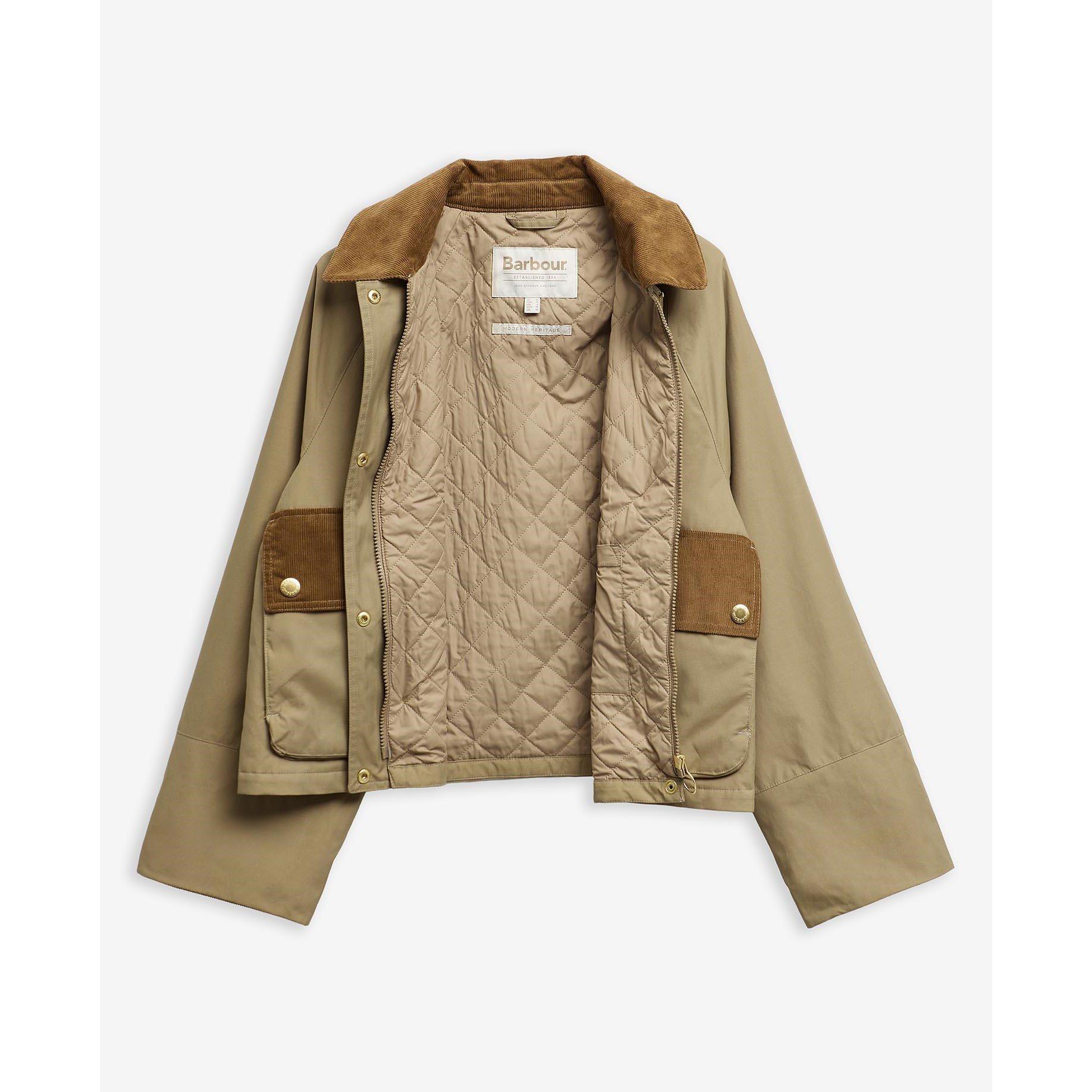 Military Brown - Barbour - Women's Phoebe Long Sleeve Full Zip Barn Jacket - 7