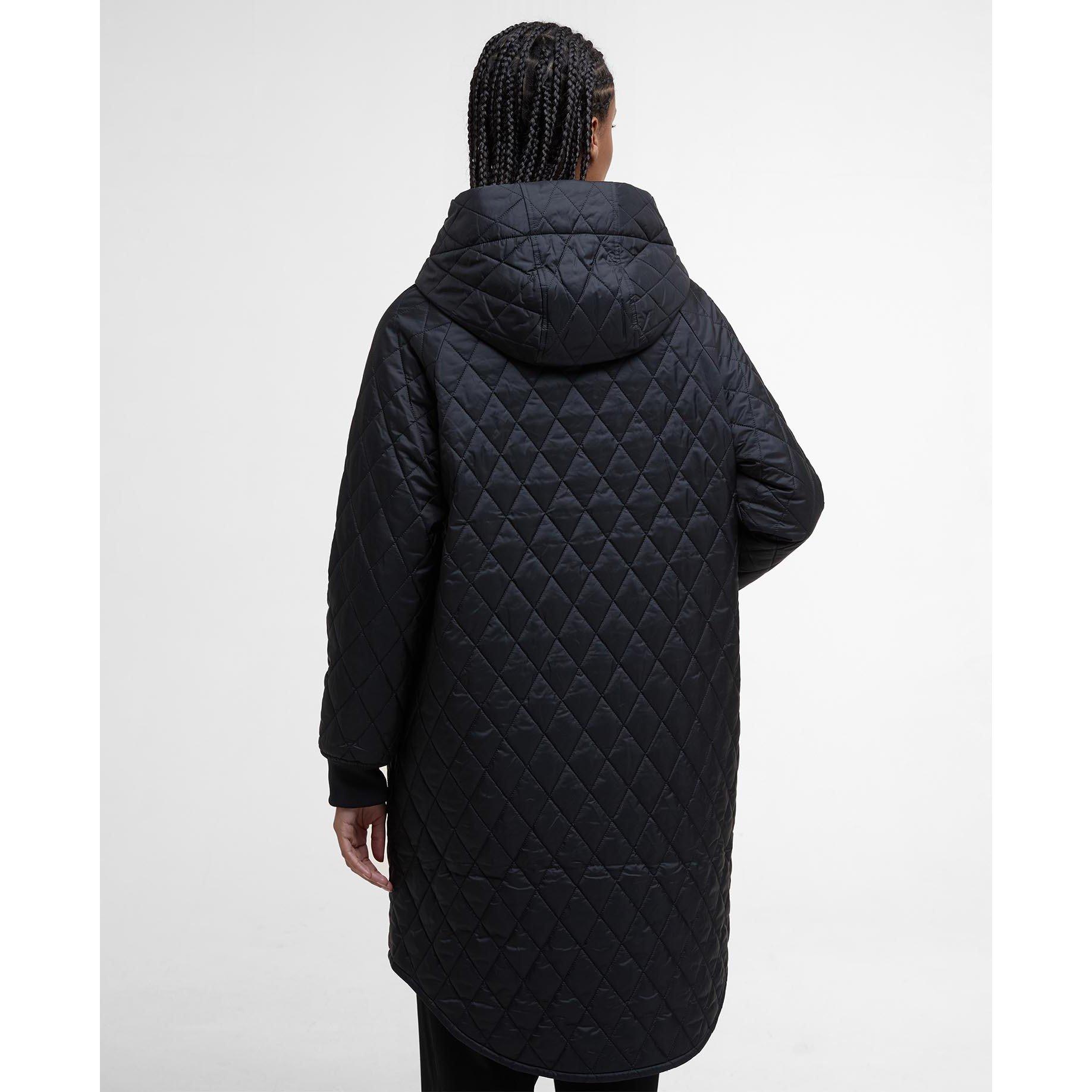 Black/Classic - Barbour - Women's Hilary Hooded Long Sleeve Quilted Jacket - 3