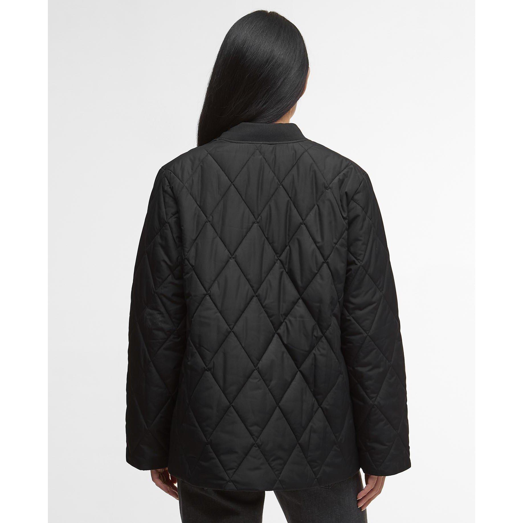 Black/Classic - Barbour - Women's Leonie Long Sleeve Full Zip Quilted Jacket - 3