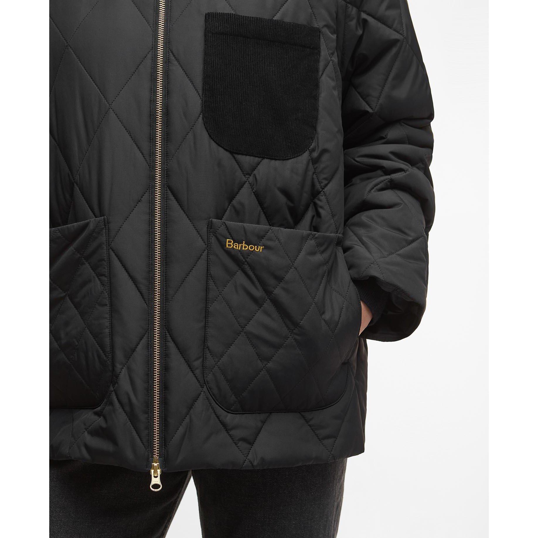 Black/Classic - Barbour - Women's Leonie Long Sleeve Full Zip Quilted Jacket - 5